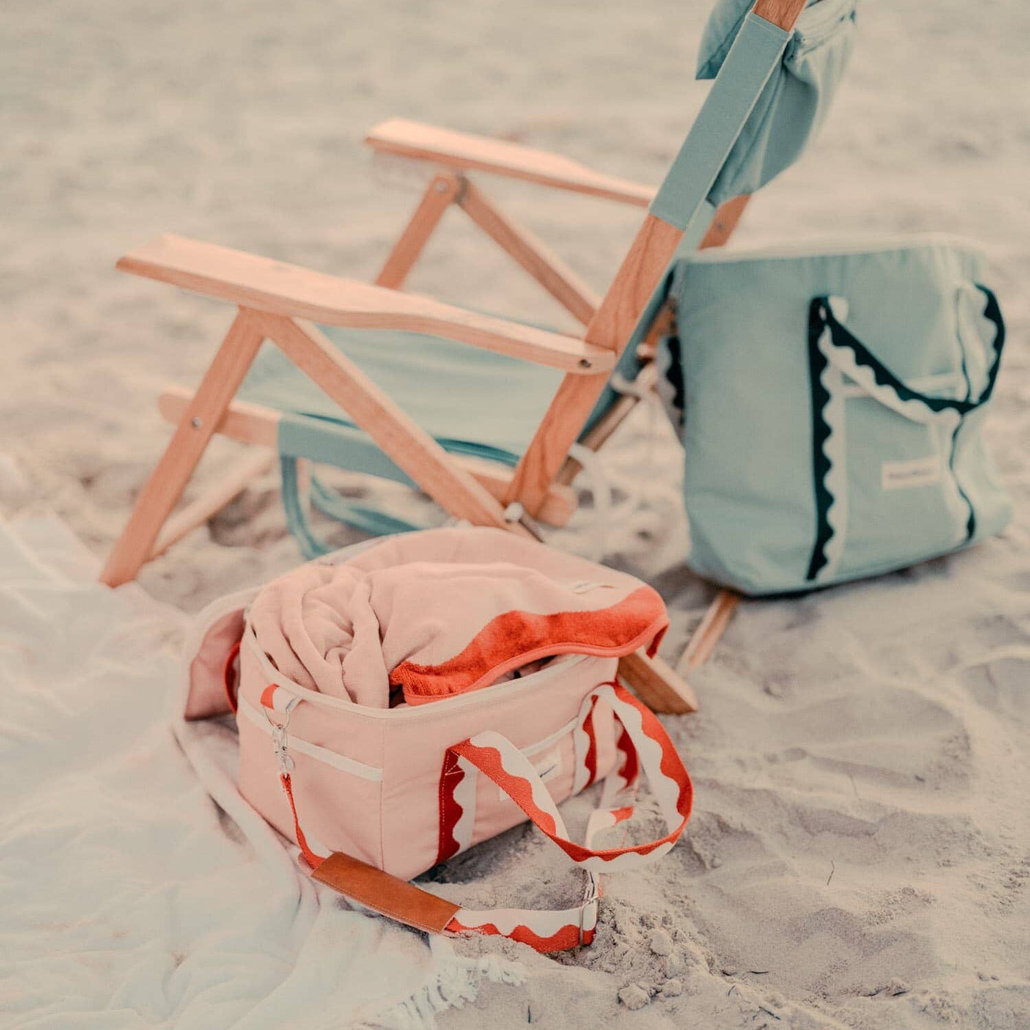 Rivie coolers on the beach