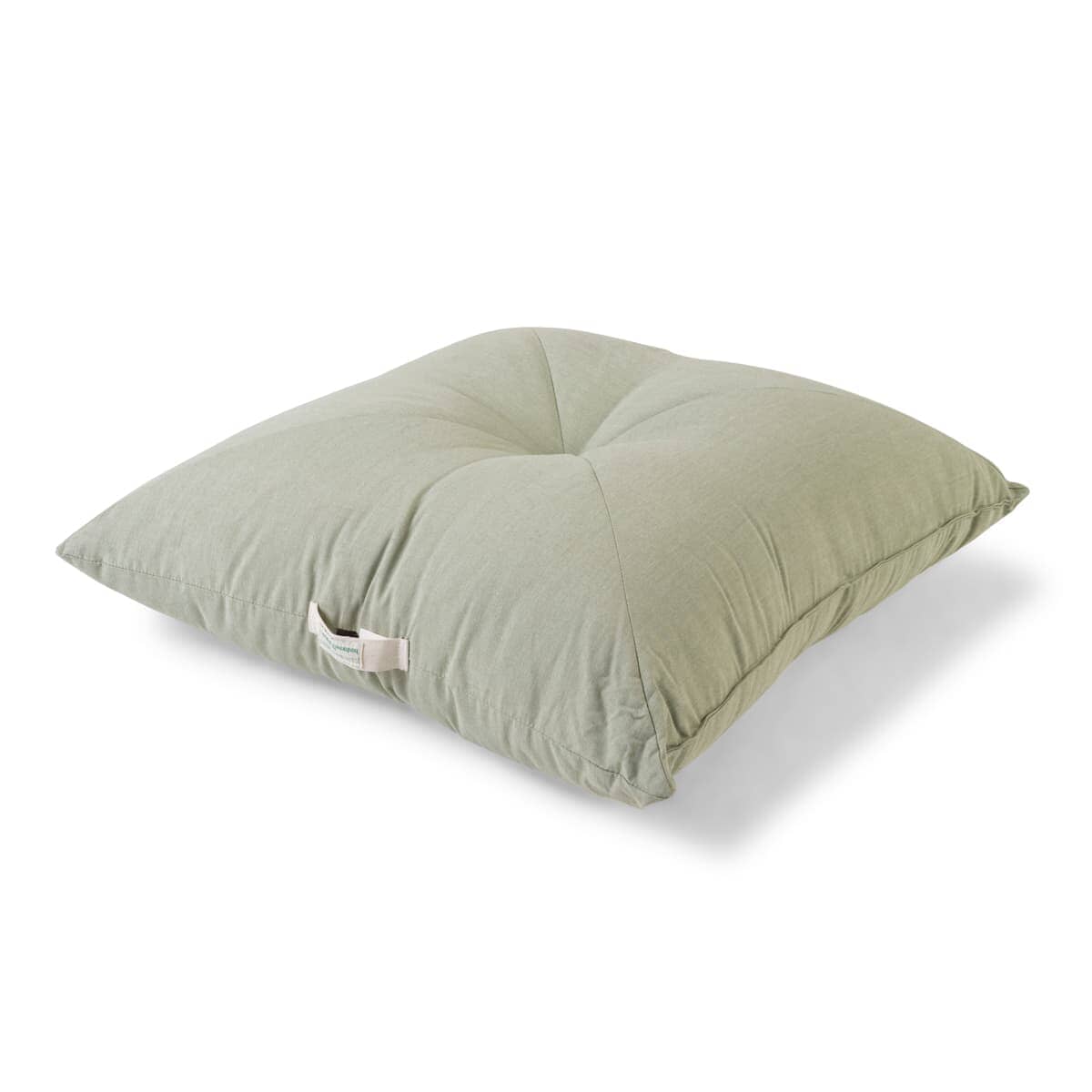 Studio image of green floor pillow