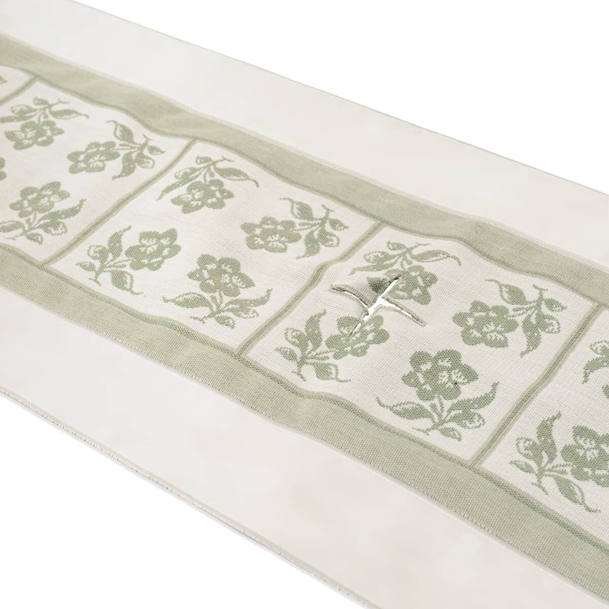 Studio image of jacquard table runner
