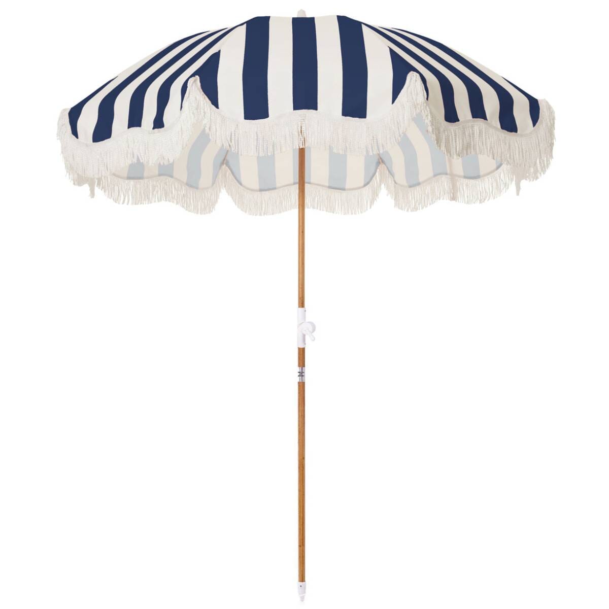 studio image of navy crew holiday umbrella