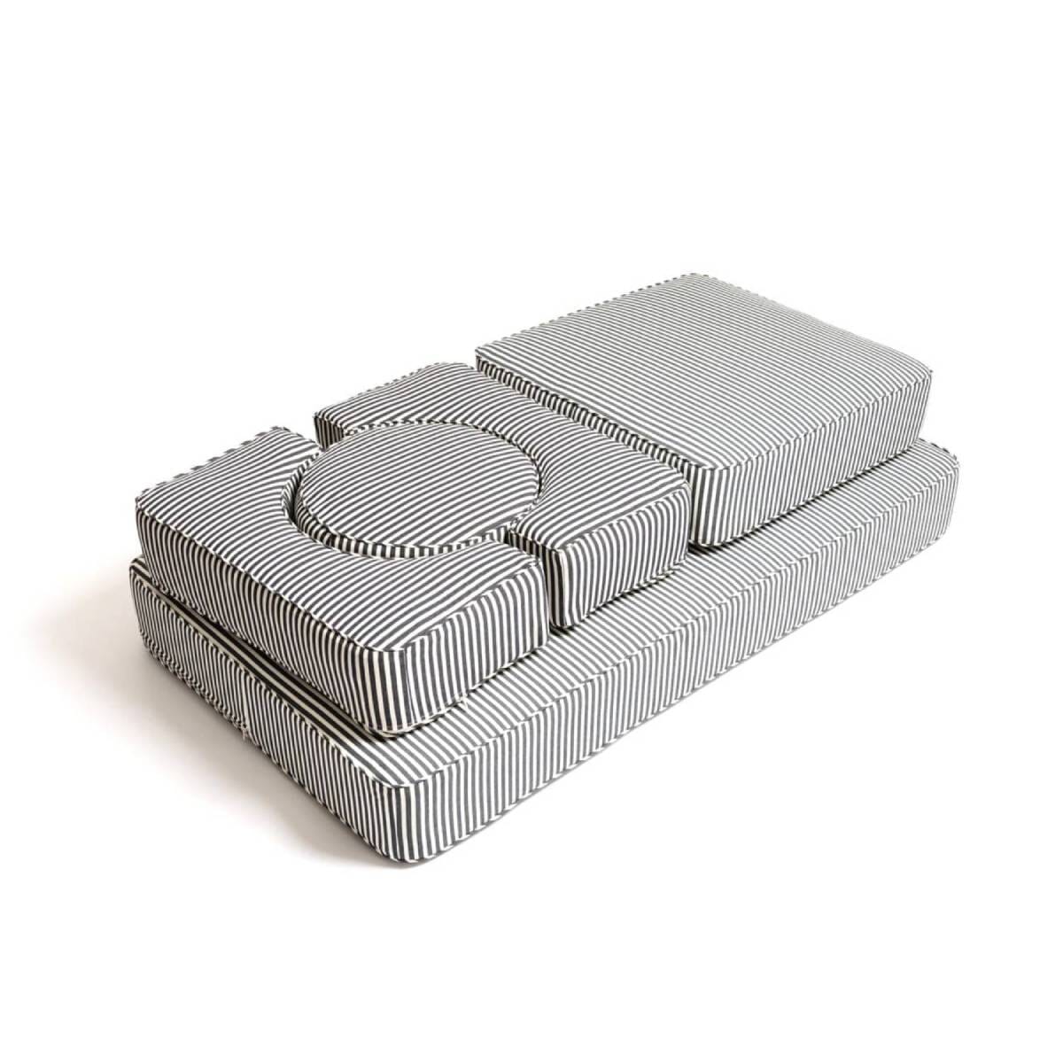 studio image of stacked up modular pillow stack