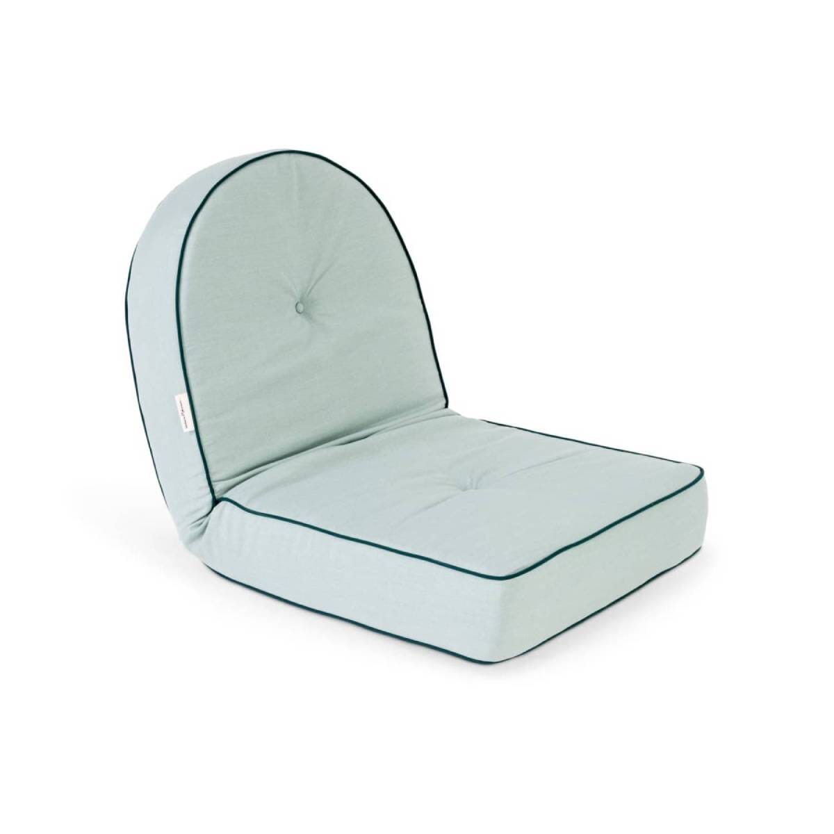 Studio image of riviera green reclining pillow lounger