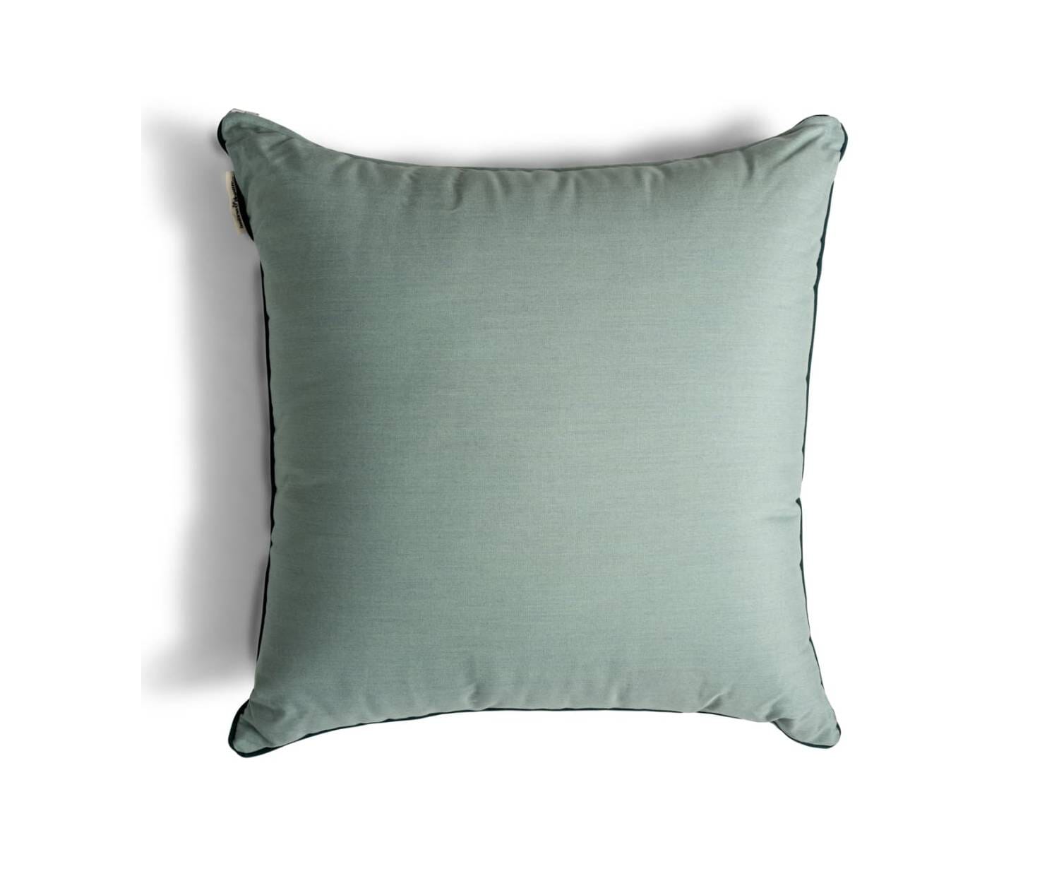 Studio image of riviera green euro throw pillow