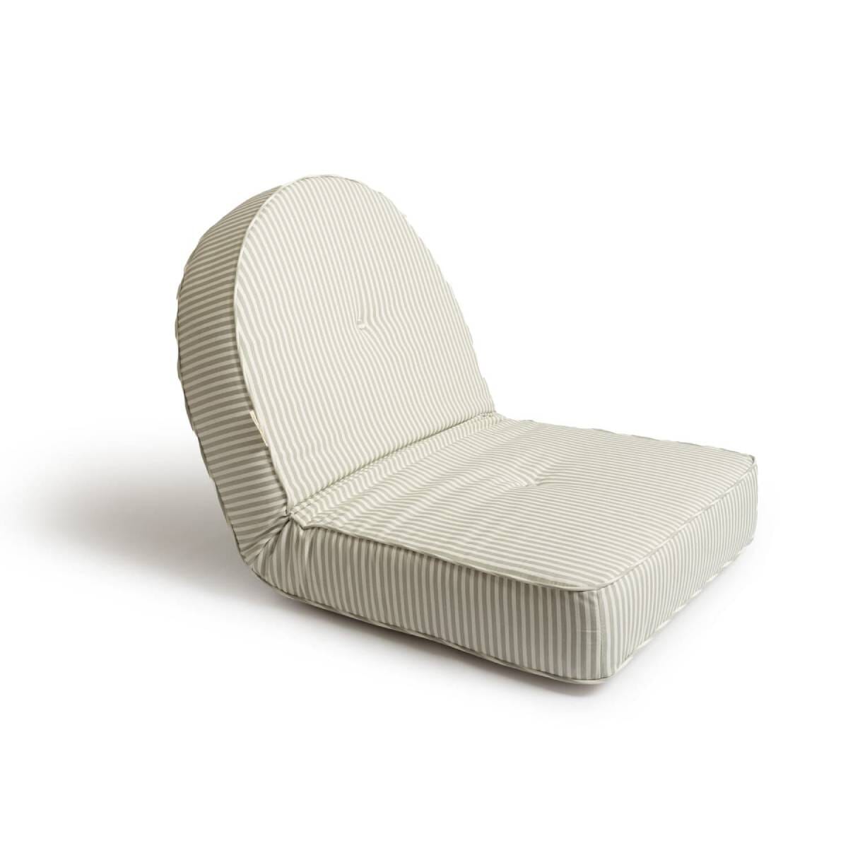Studio image of sage reclining pillow lounger