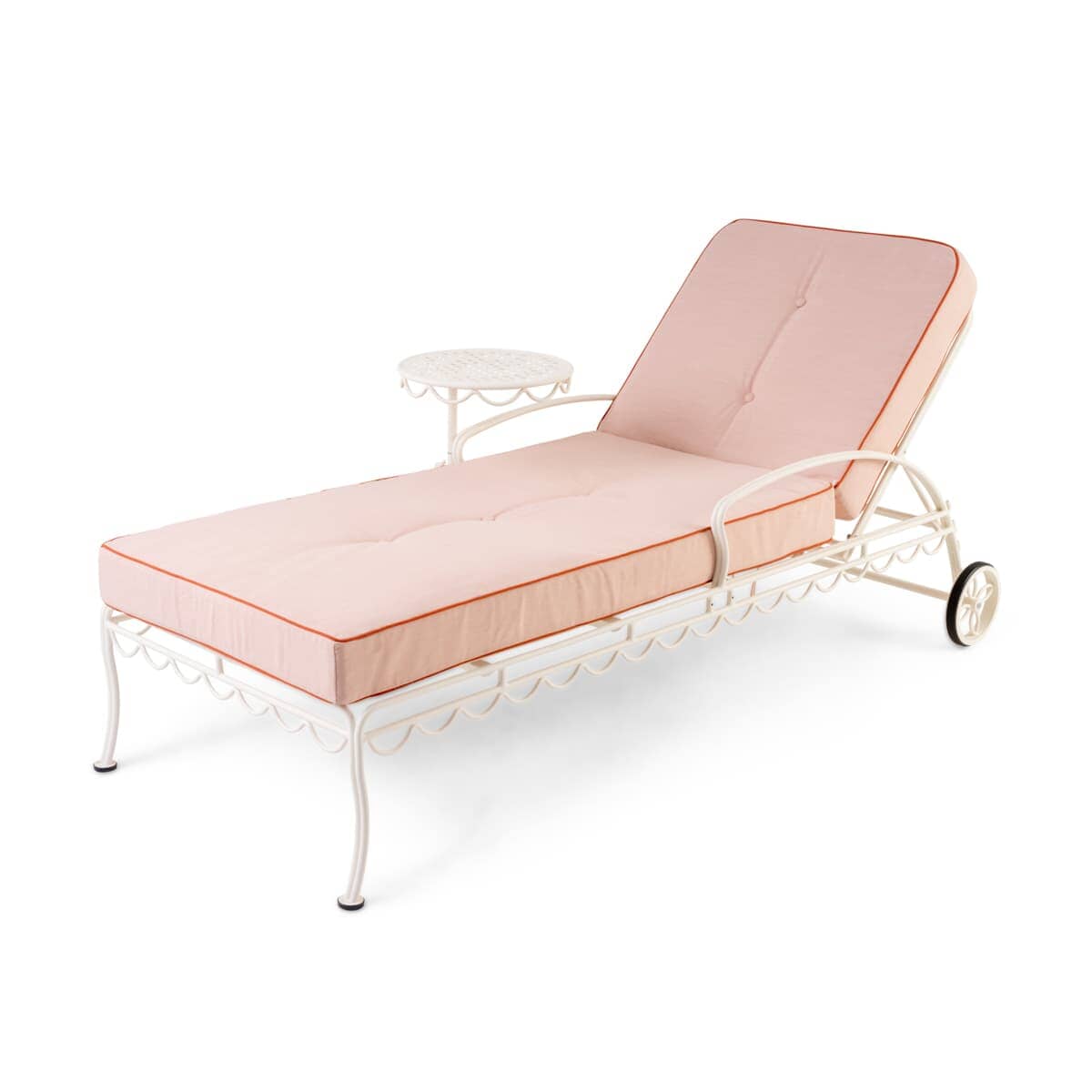 Studio image of riviera pink sun lounger