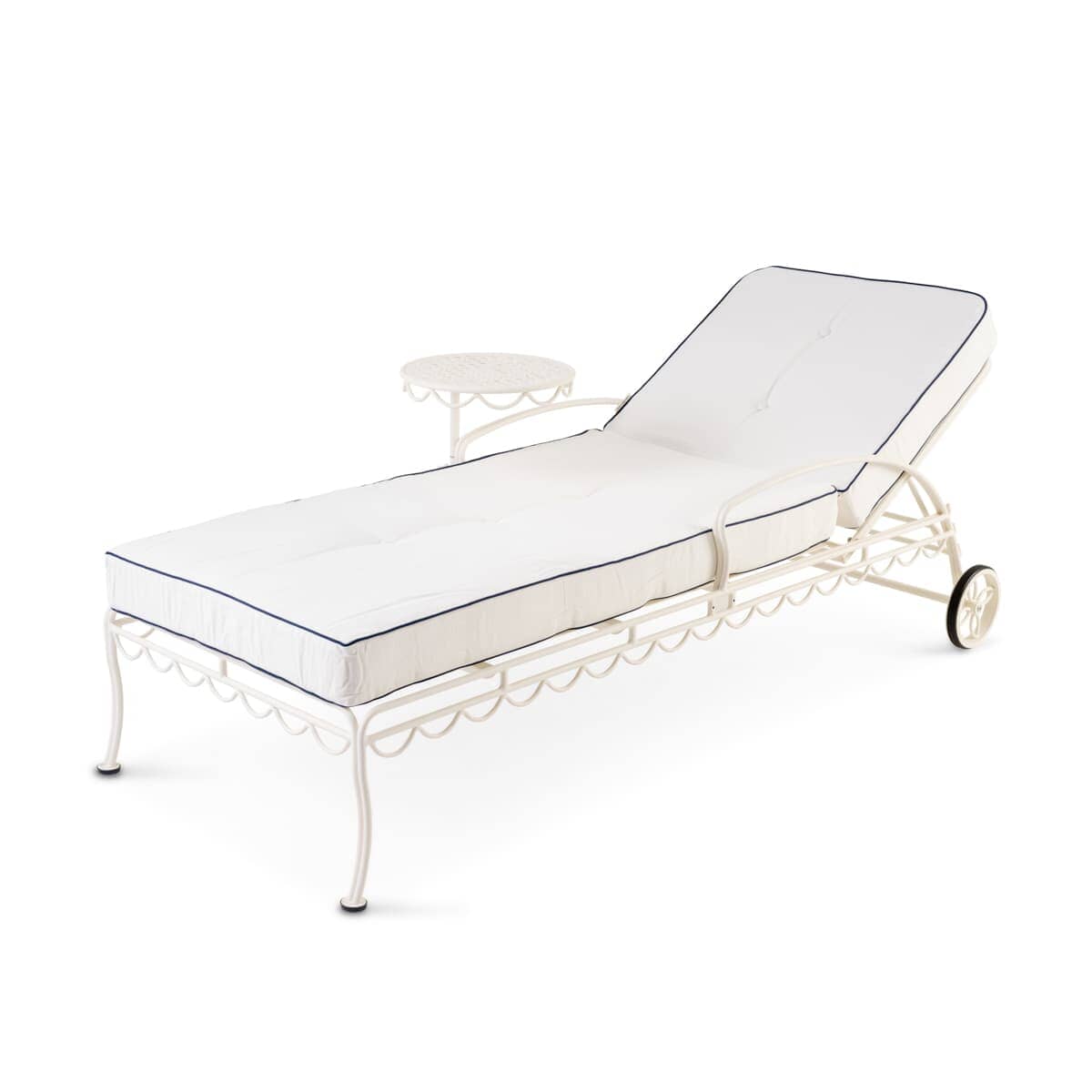 Studio image of white sun lounger cushion