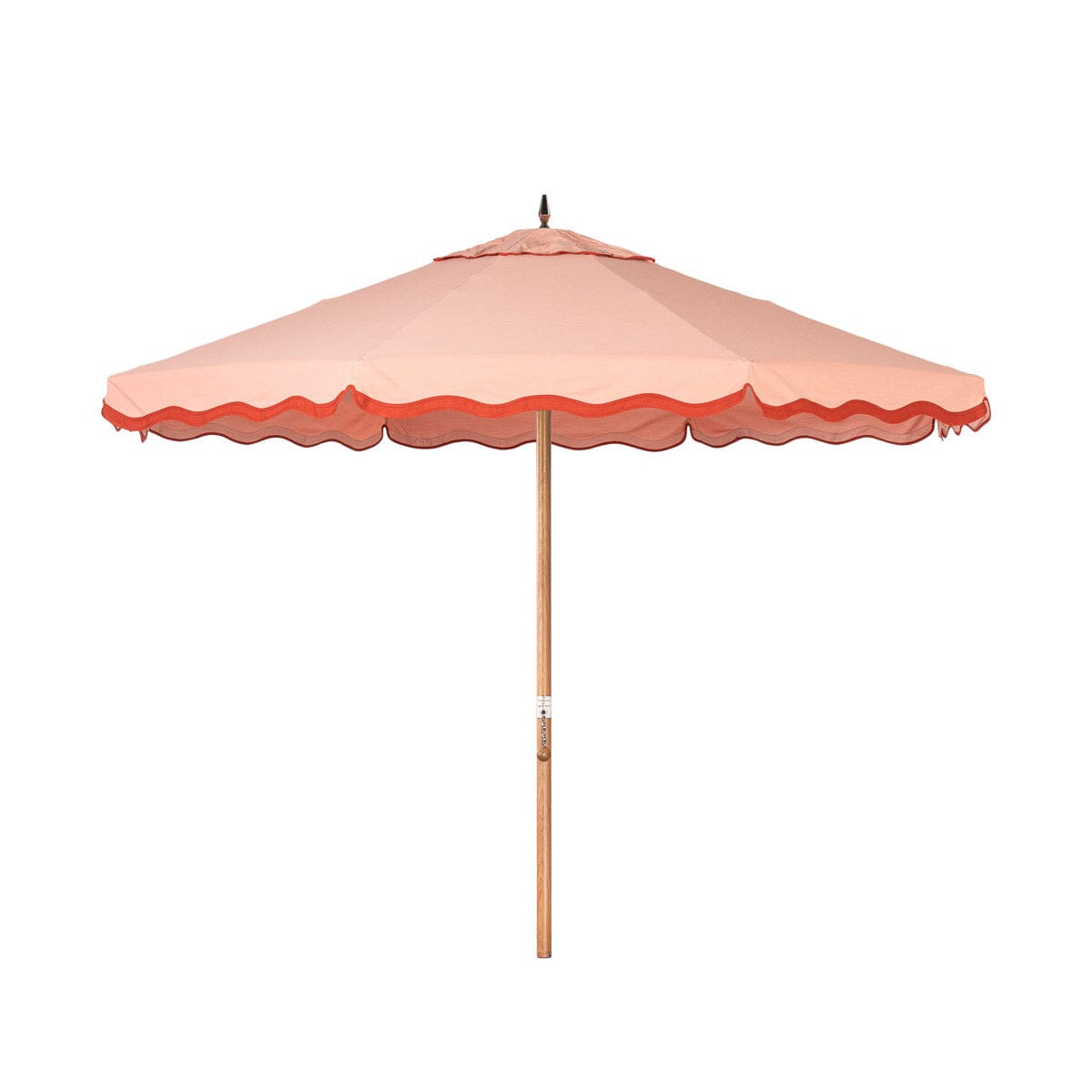 The Resort Market Umbrella Rivie Pink Canopy Transfer Teak Frame – Business & Pleasure Co
