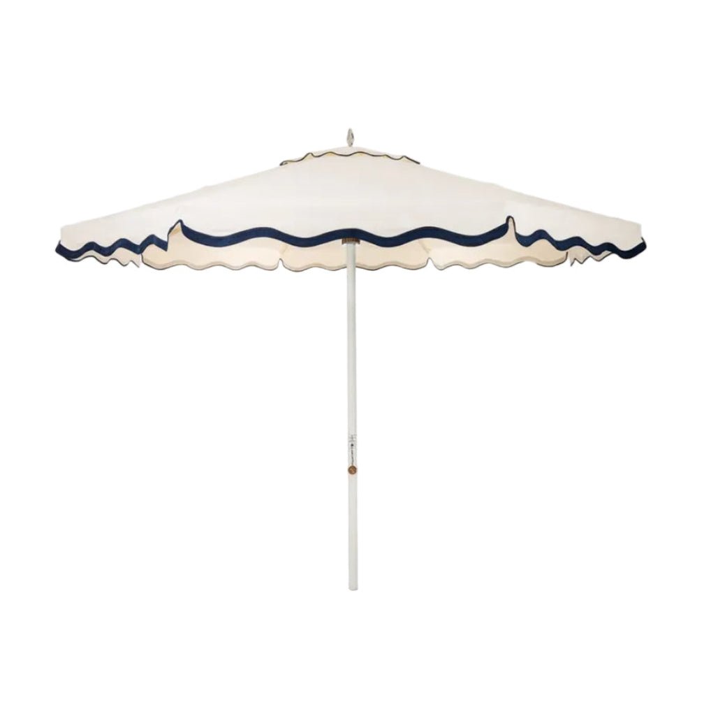 The Resort Market Umbrella Rivie White Canopy Antique White Frame