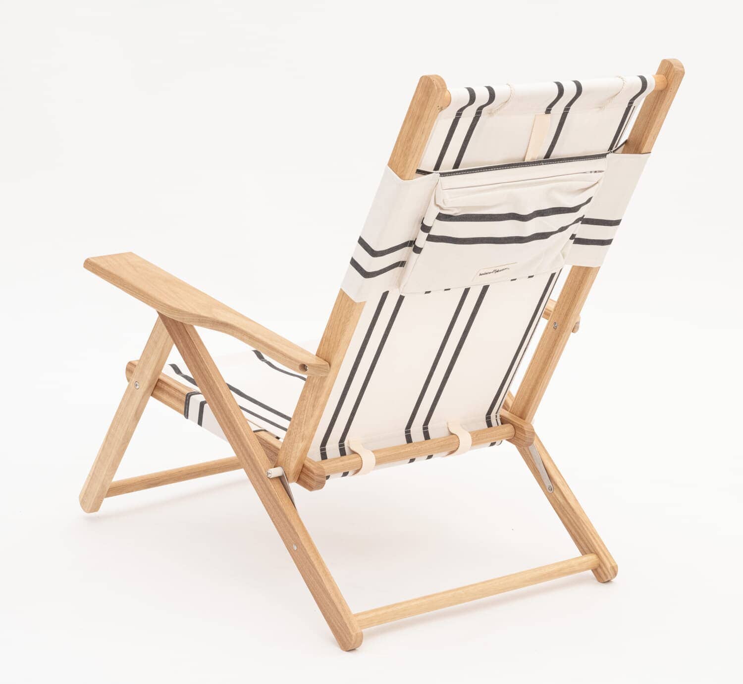Studio image of black two stripe tommy chair