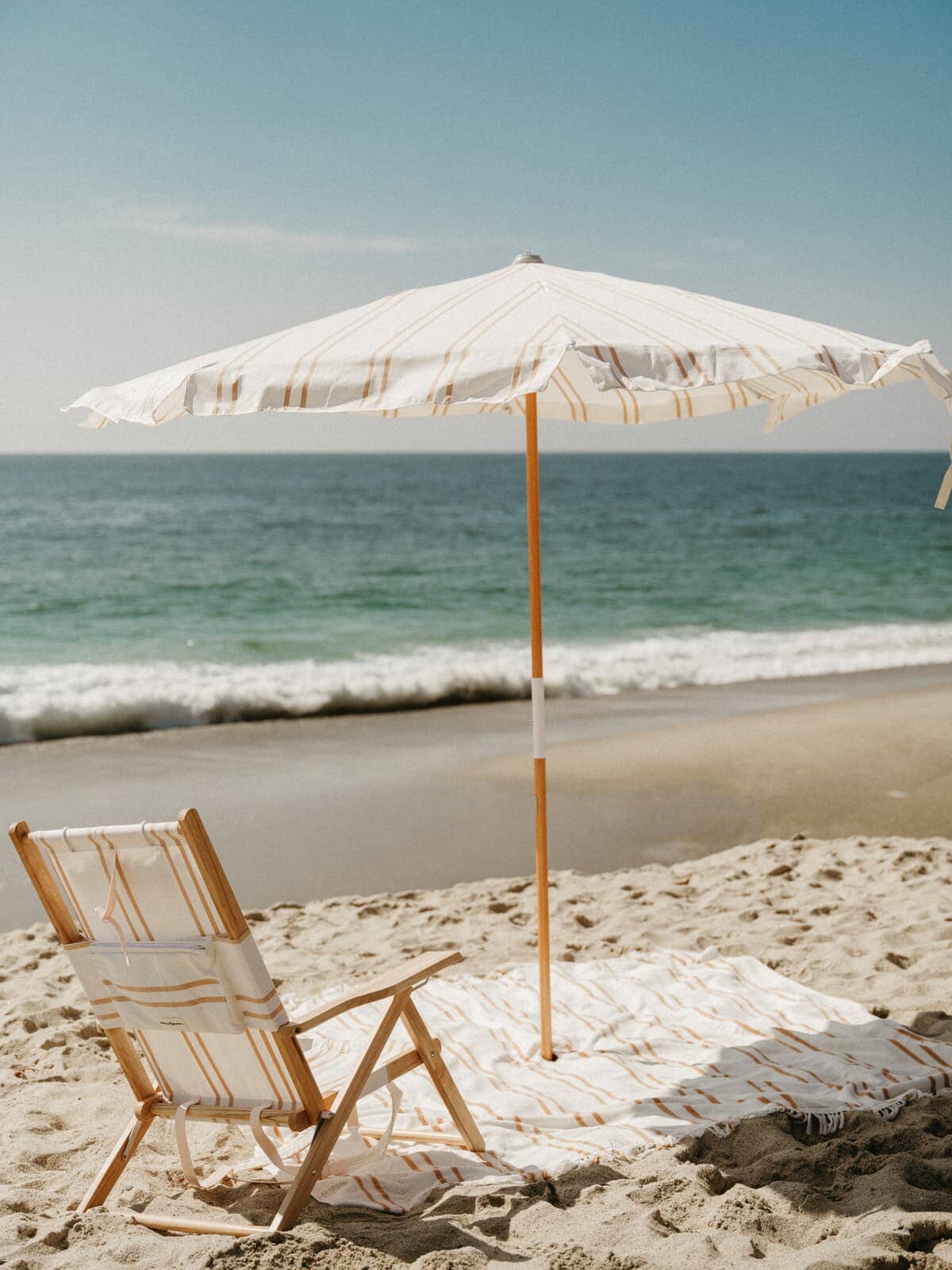 Sand two stripe tommy chair and amalfi on the beach