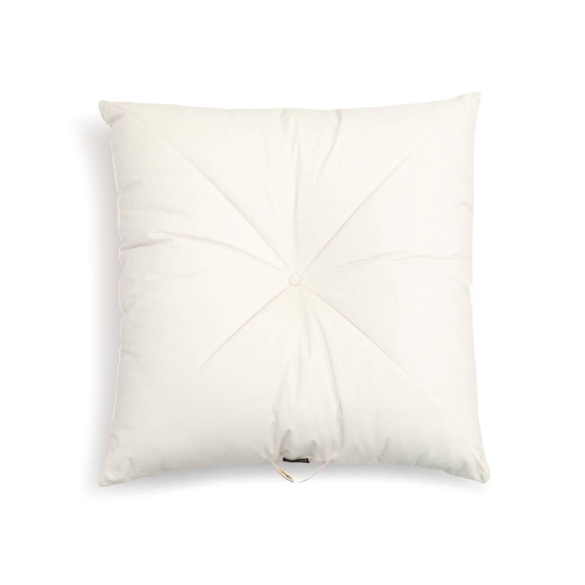 overhead studio image of white floor pillow