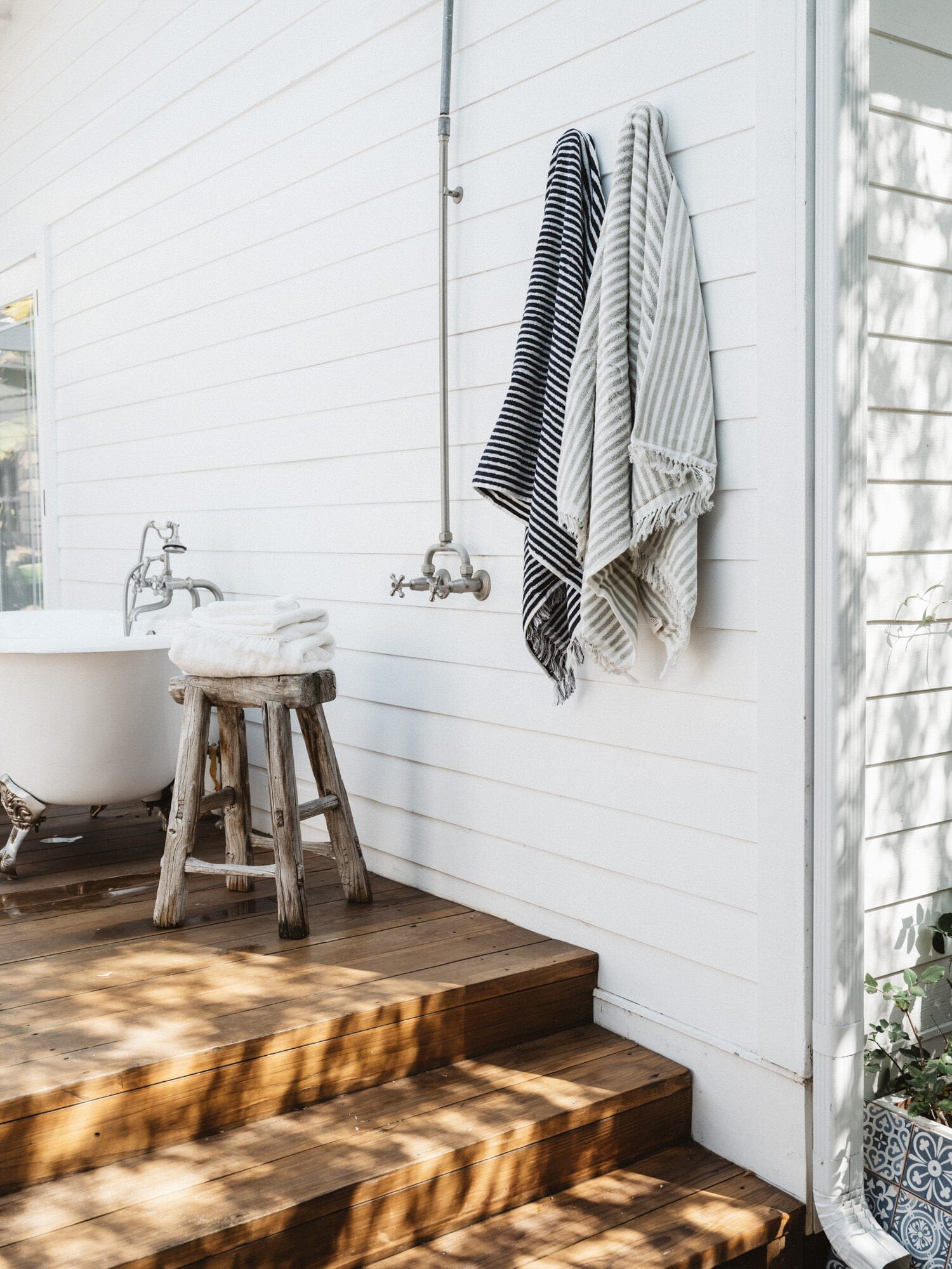 The Bath Set - Lauren's Navy Stripe