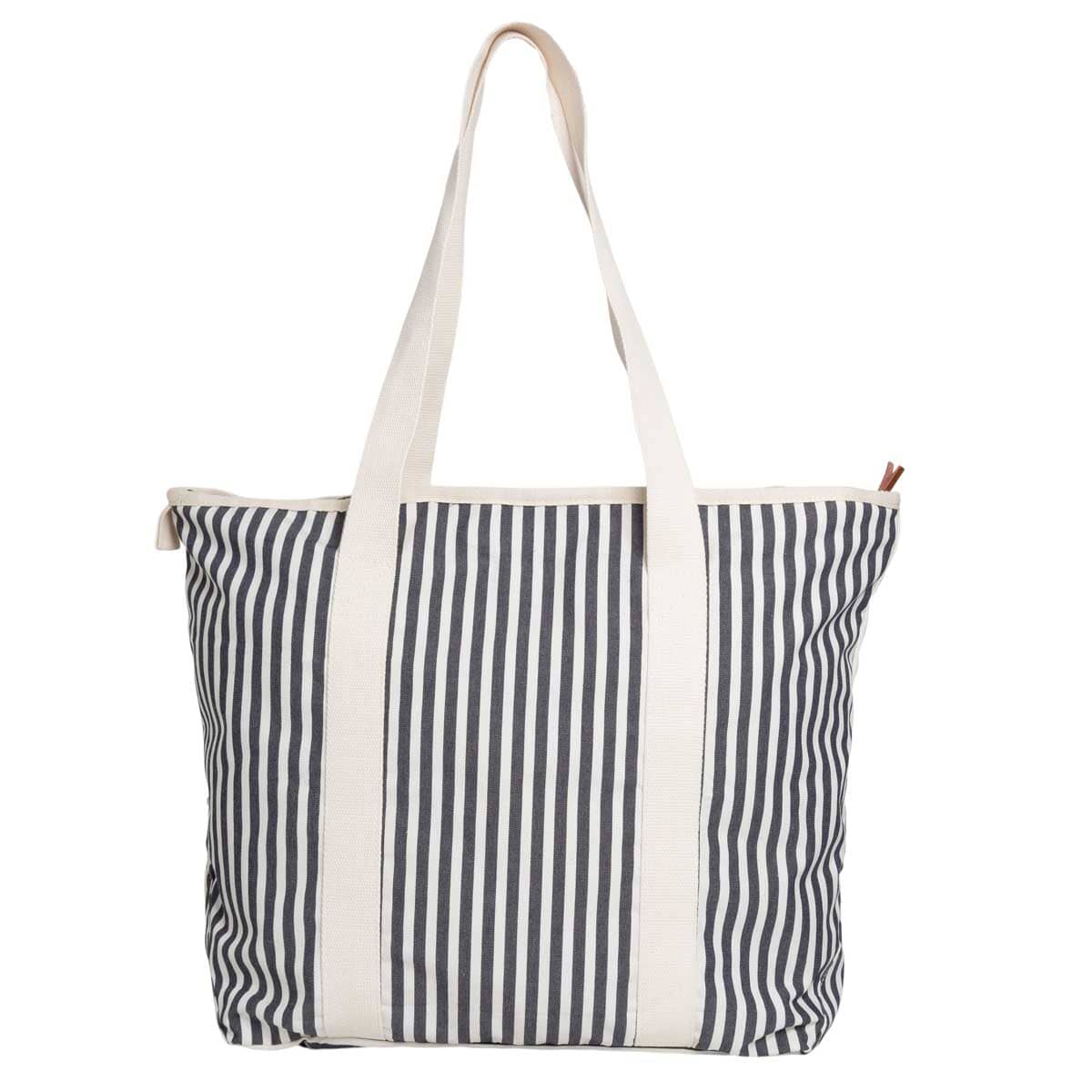 The Beach Bag - Lauren's Navy Stripe Beach Bag Business & Pleasure Co