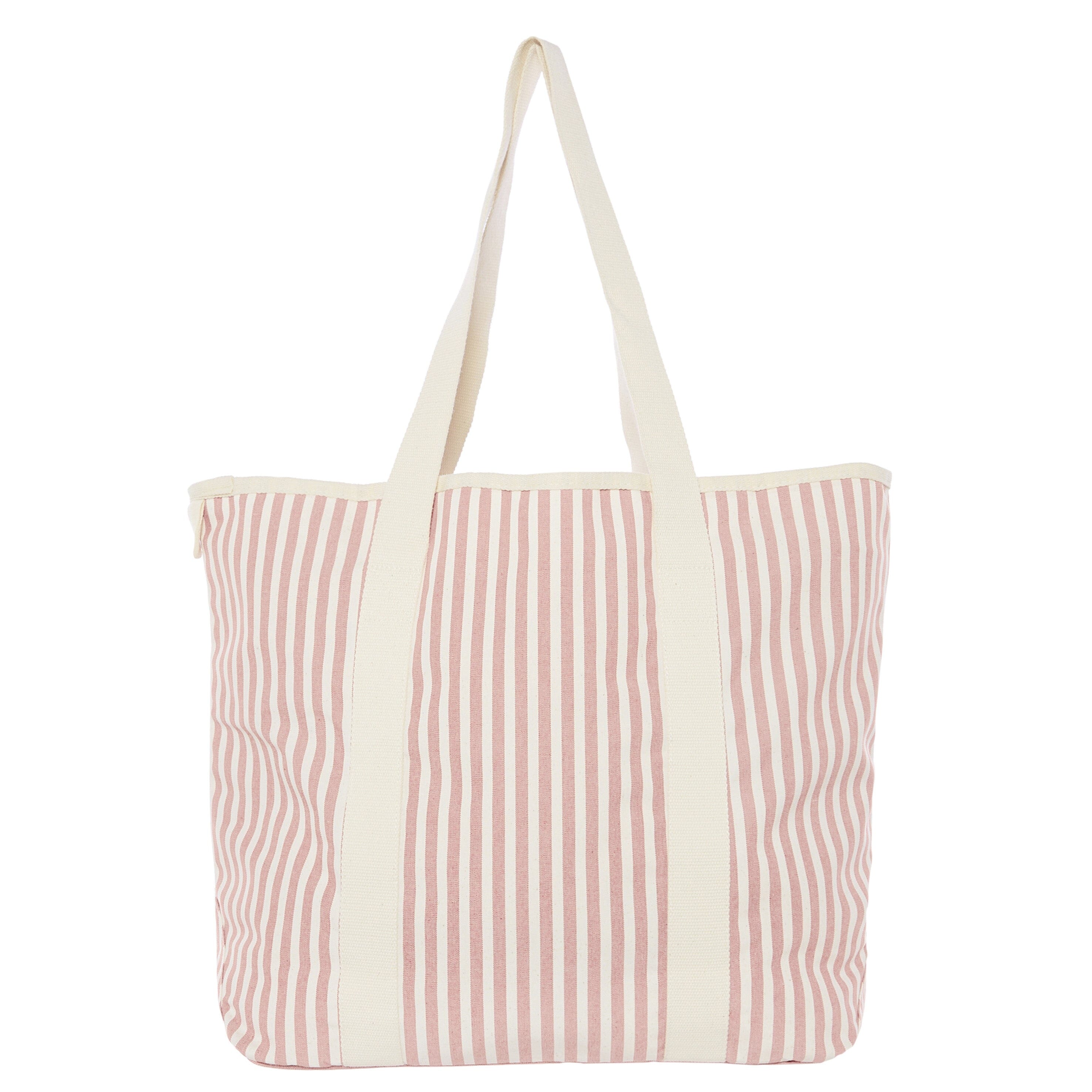 The Beach Bag - Lauren's Pink Stripe Beach Bag Business & Pleasure Co