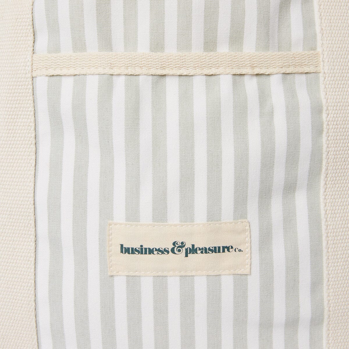 The Beach Bag - Lauren's Sage Stripe