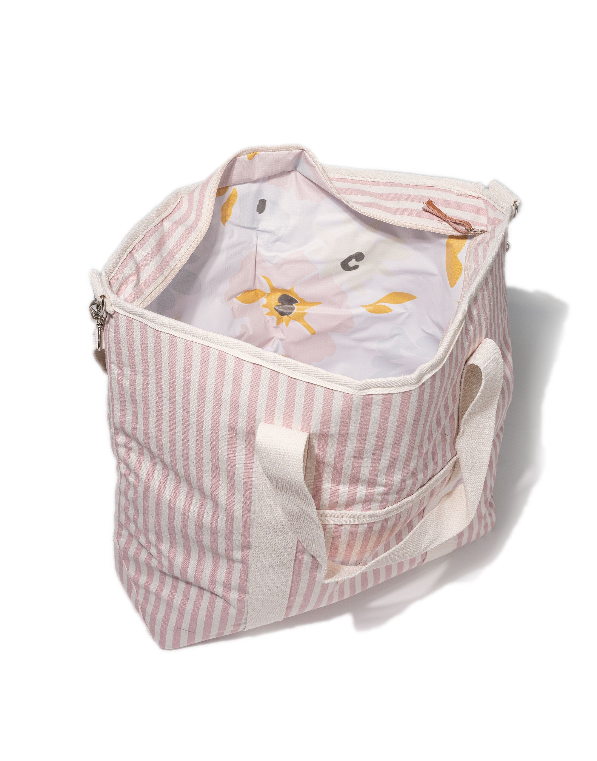 The Cooler Tote Bag - Lauren's Pink Stripe Cooler Tote Business & Pleasure Co