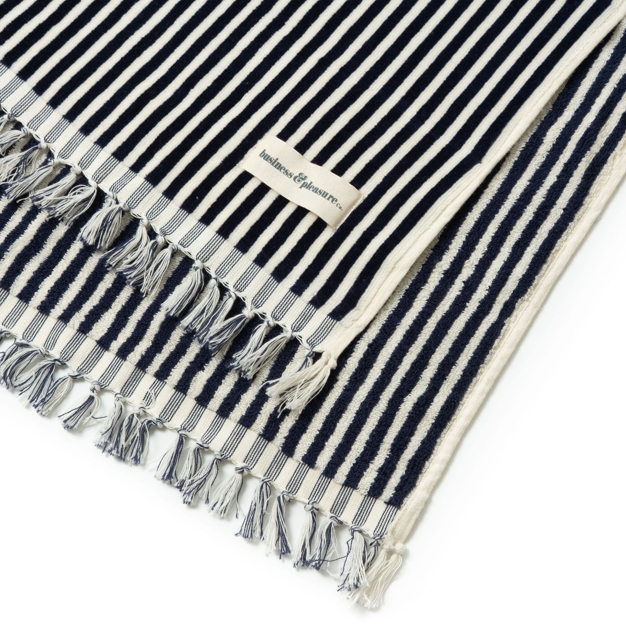 The Beach Towel - Lauren's Navy Stripe