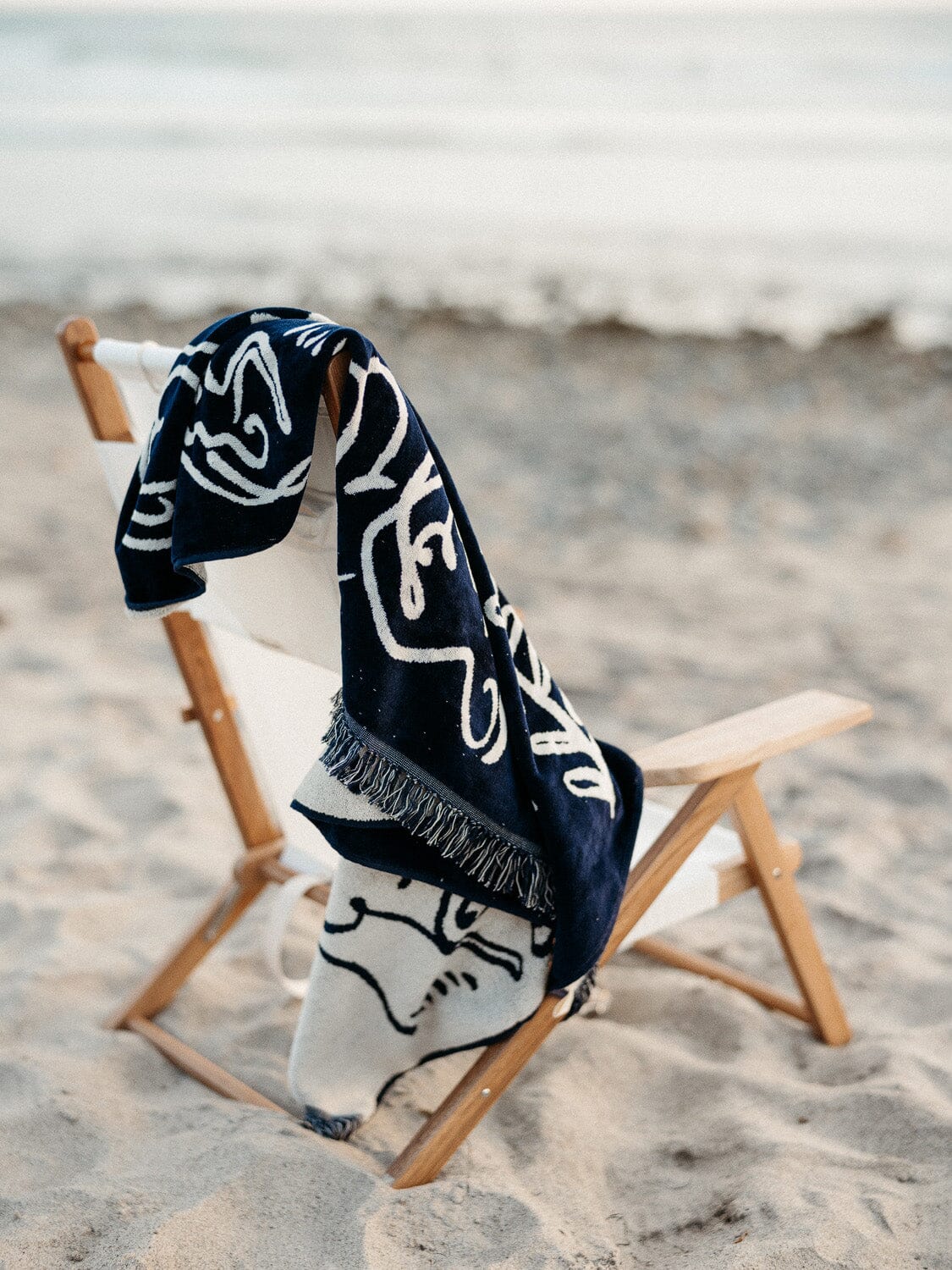 The Beach Towel - Le Basque Navy