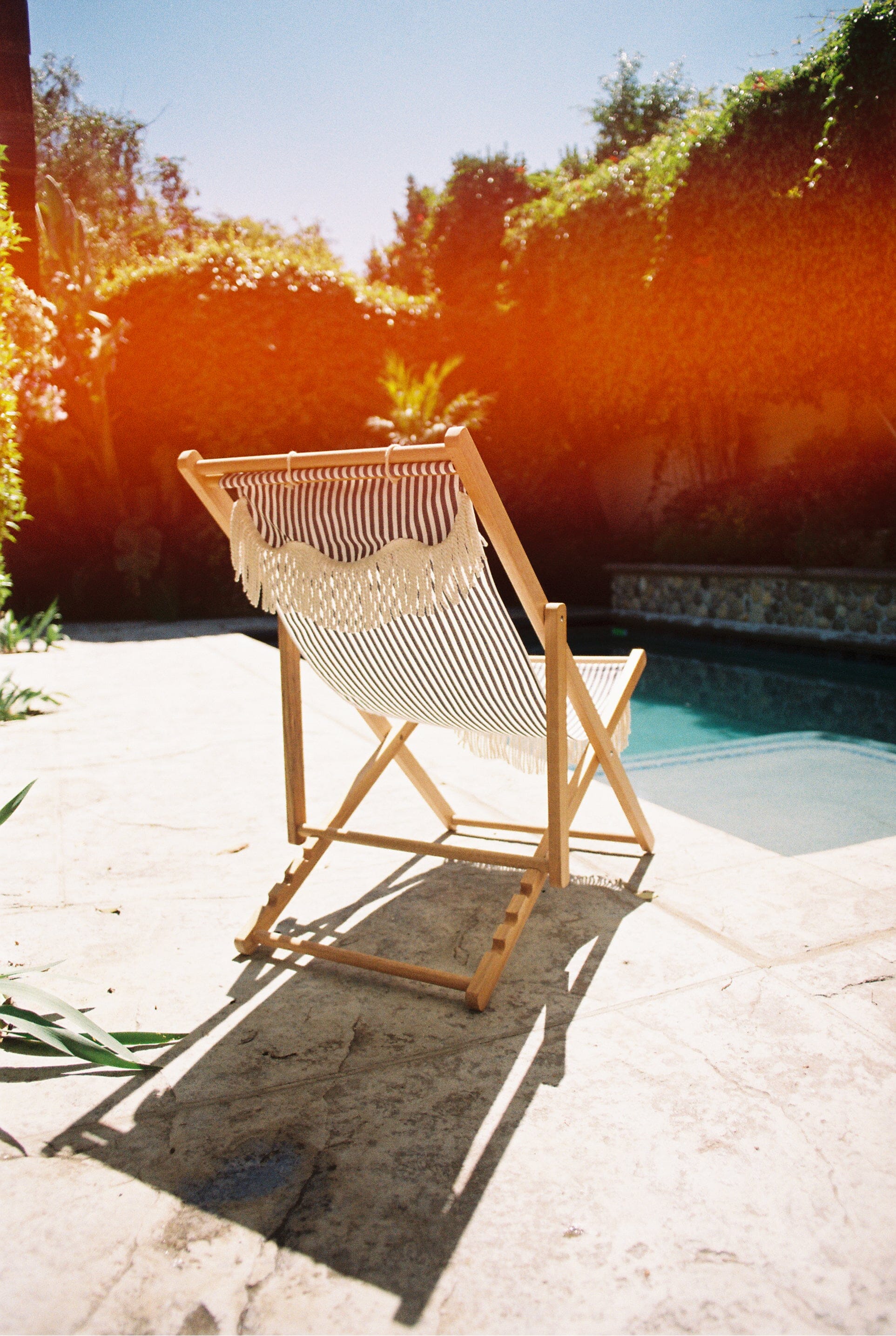 The Sling Chair - Lauren's Navy Stripe Sling Chair Business & Pleasure Co