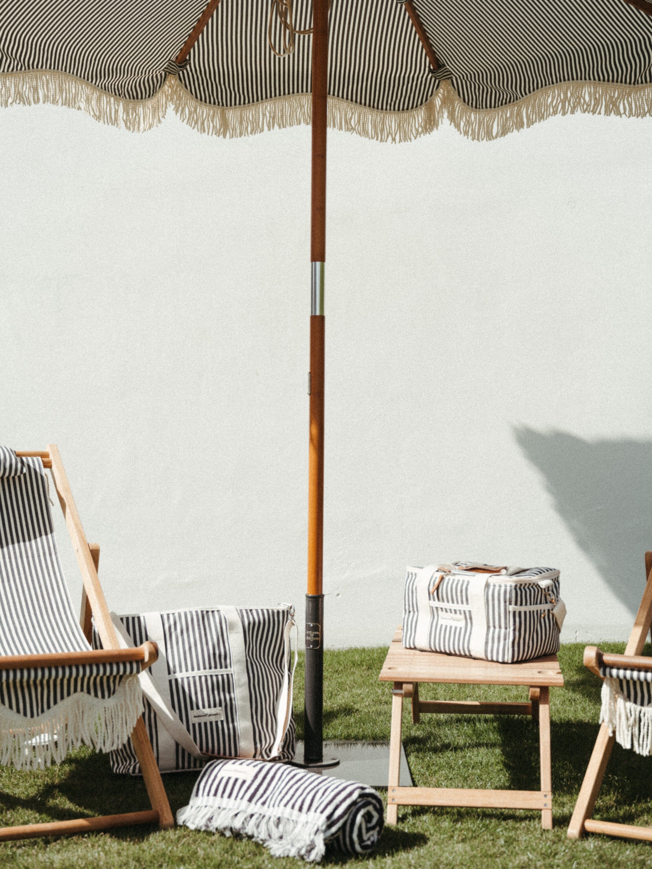 The Sling Chair - Lauren's Navy Stripe Sling Chair Business & Pleasure Co