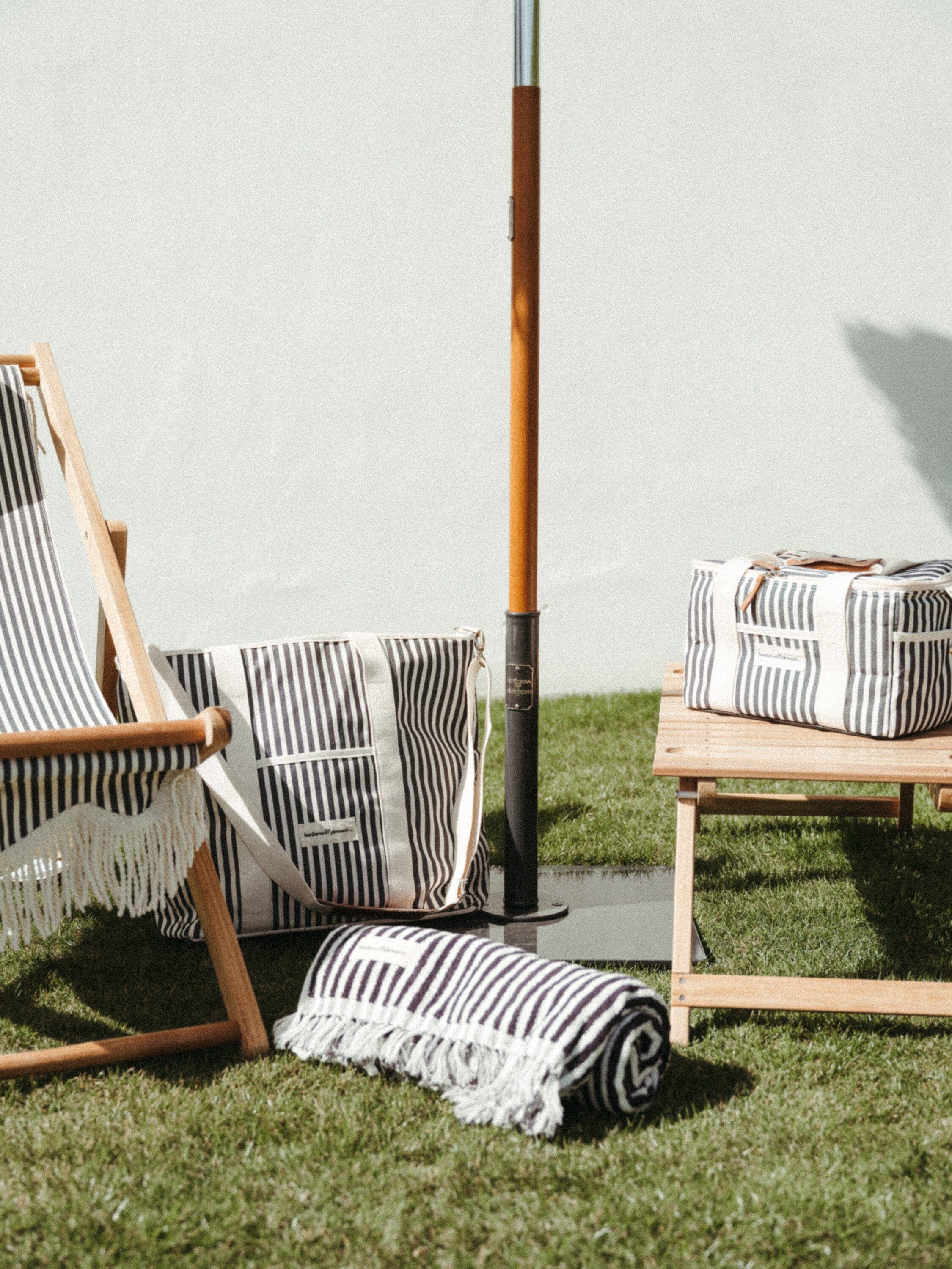 The Sling Chair - Lauren's Navy Stripe Sling Chair Business & Pleasure Co