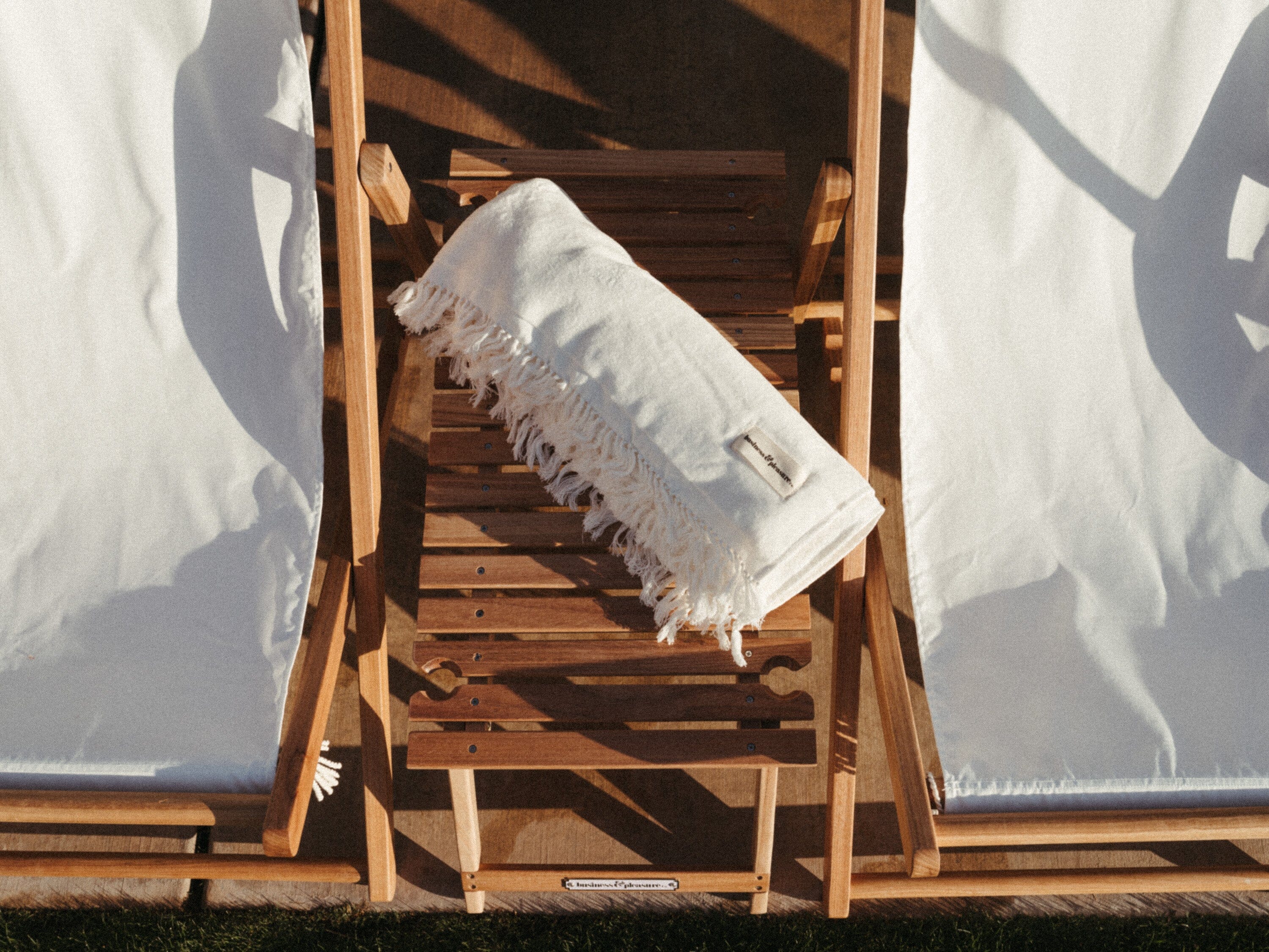 The Beach Towel - Antique White Beach Towel Business & Pleasure Co