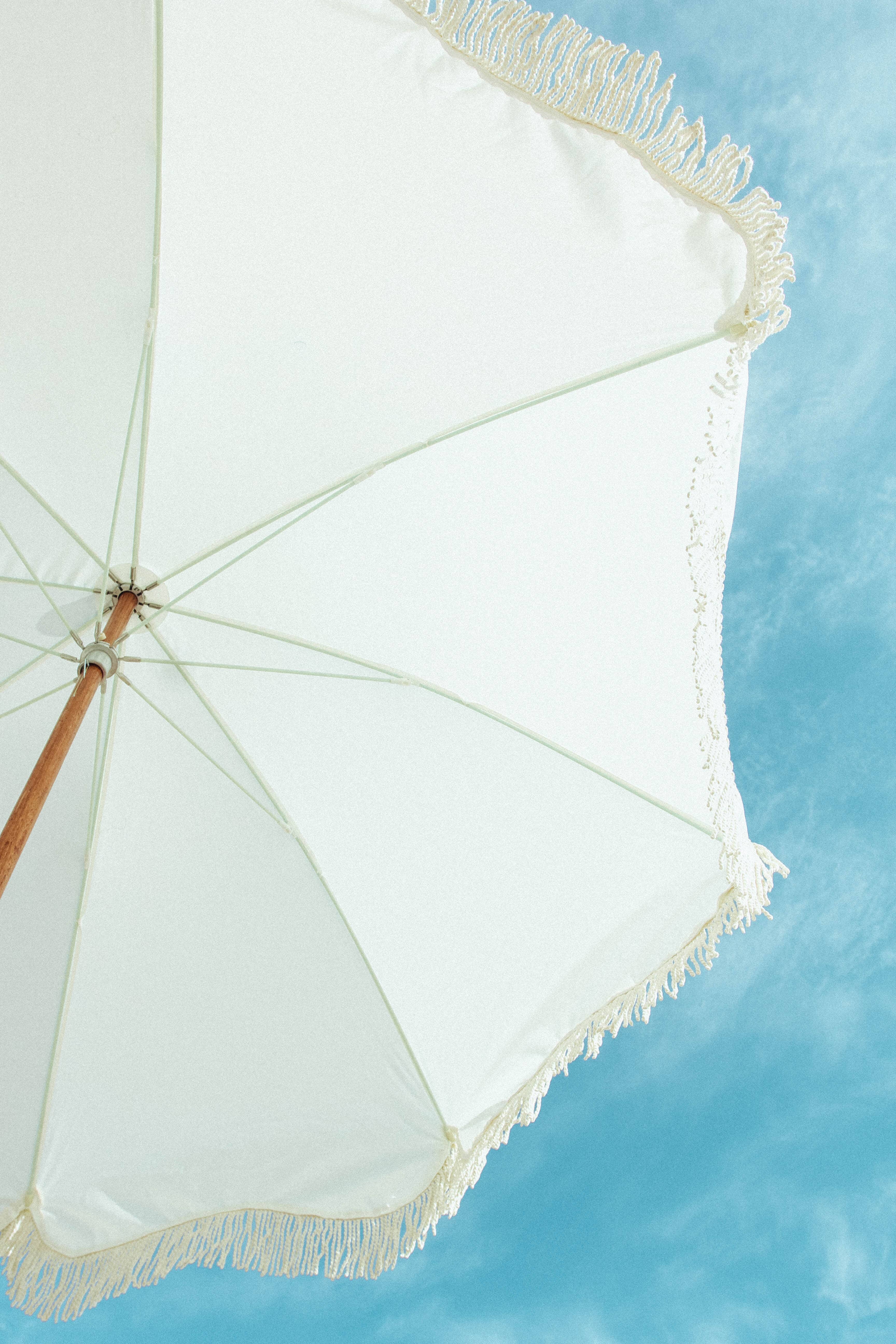 The Premium Beach Umbrella - Antique White Premium Beach Umbrella Business & Pleasure Co