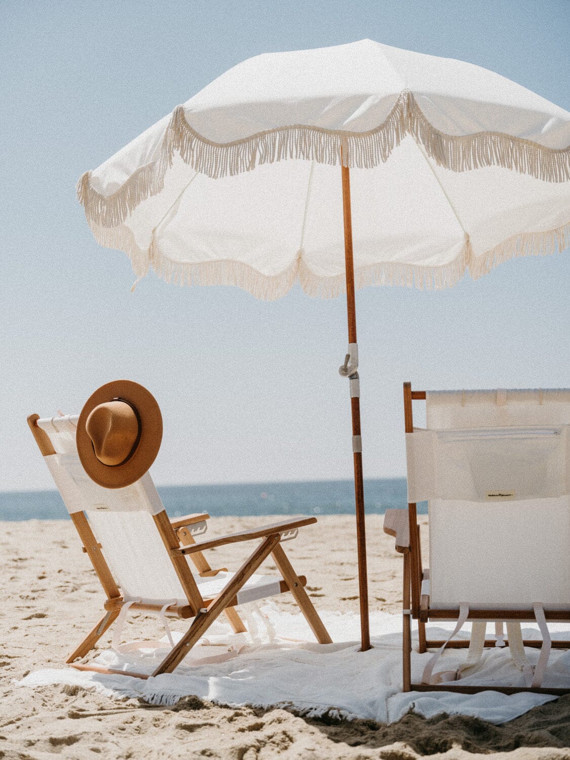 The Premium Beach Umbrella - Antique White Premium Beach Umbrella Business & Pleasure Co 