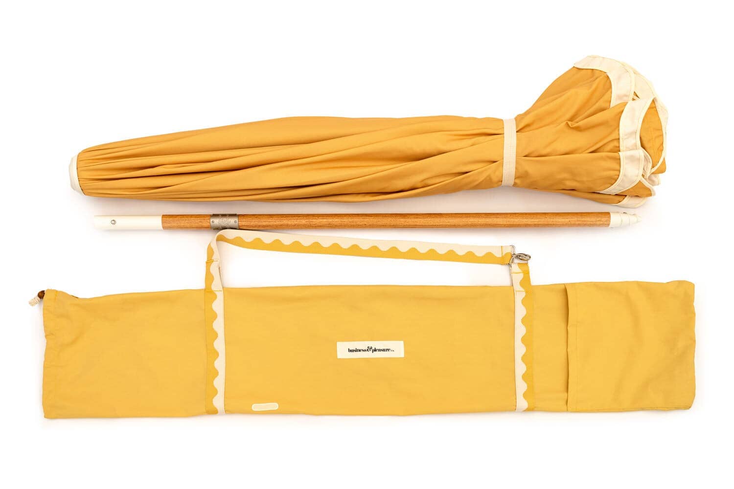 Studio image of Riviera Mimosa Amalfi Umbrella laying flat