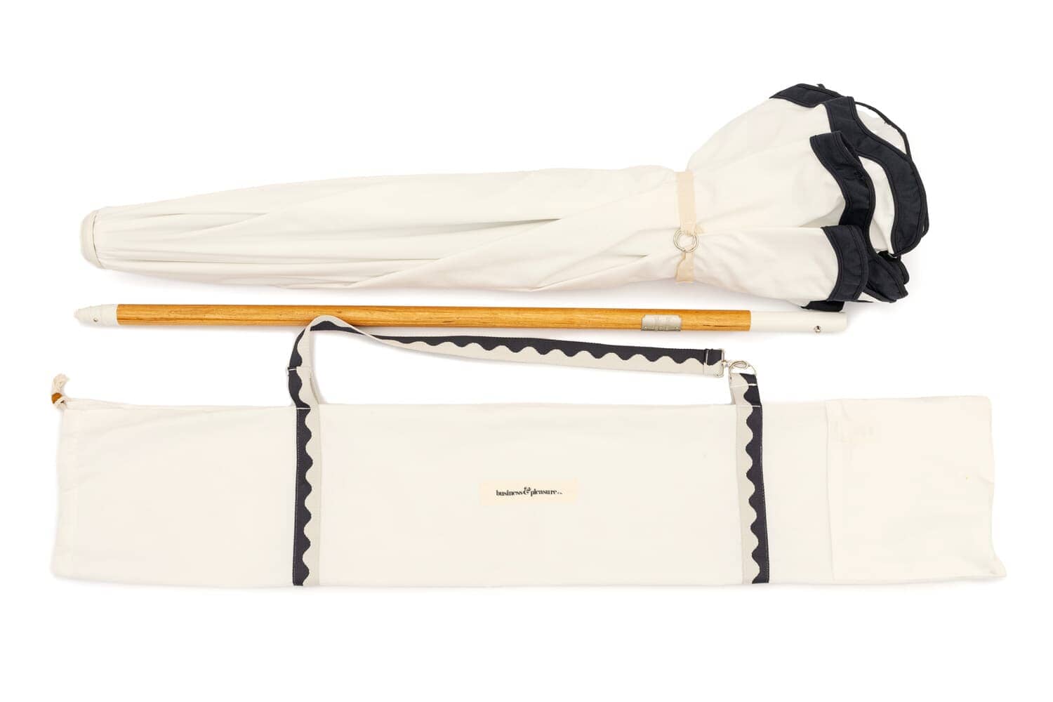 Studio image of Amalfi Umbrella in Riviera White laying flat