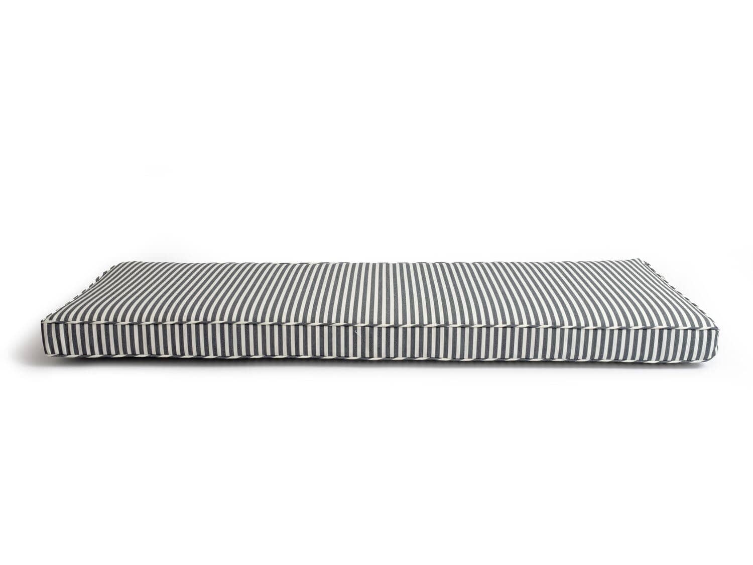 studio image of navy bench pillow