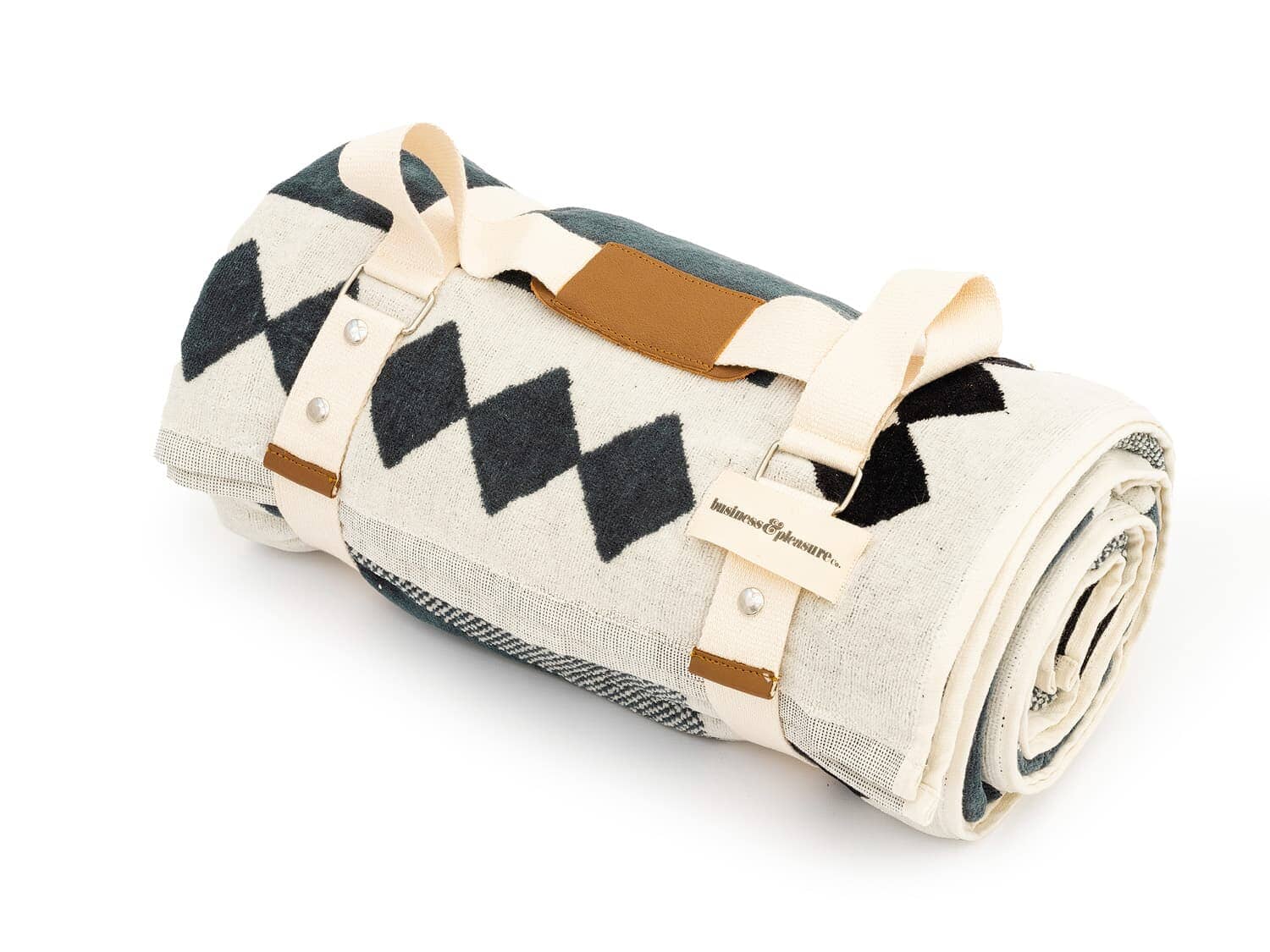 studio image of diamond green beach blanket