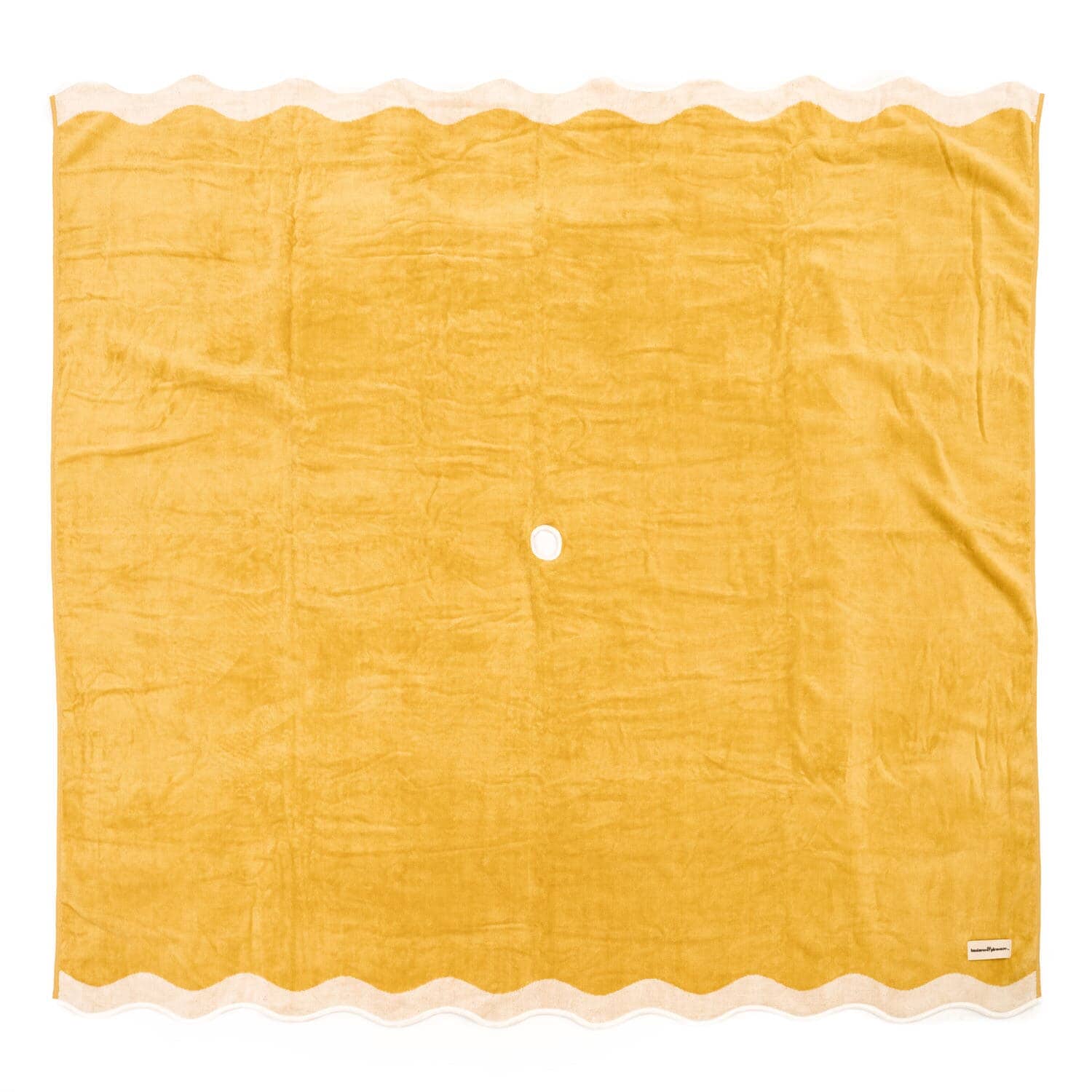 Studio image of riviera mimosa blanket laying flat