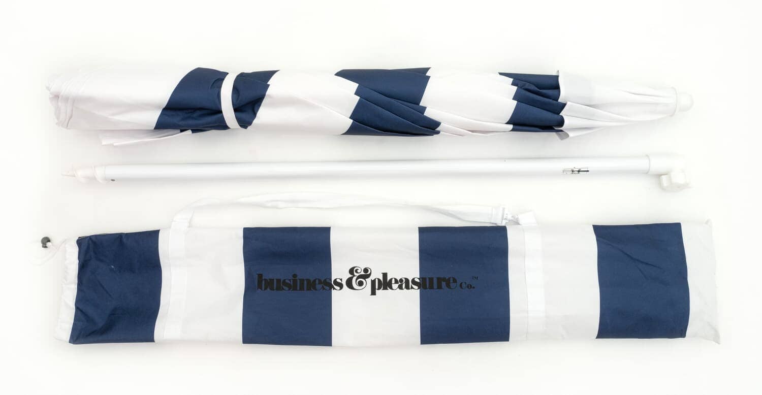 studio image of navy family umbrella