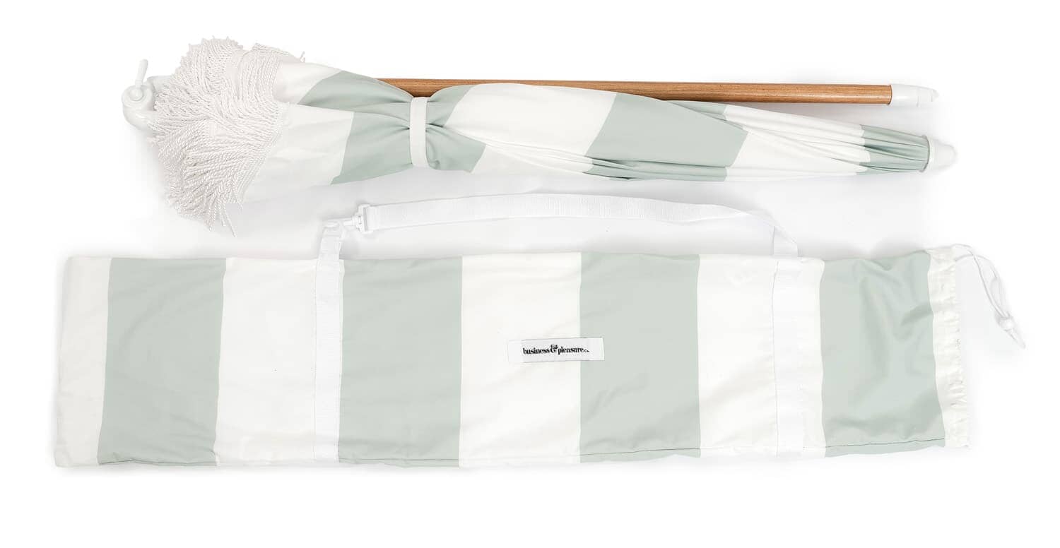 studio image of sage holiday umbrella