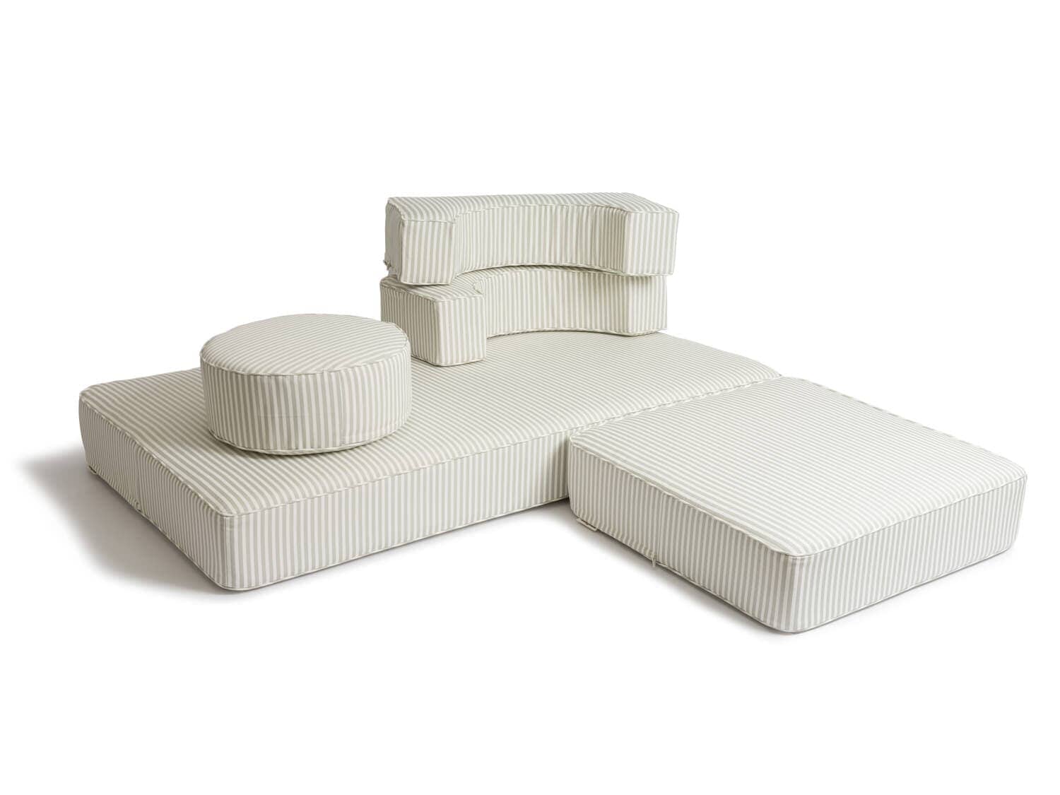 Studio image of sage modular pillow stack