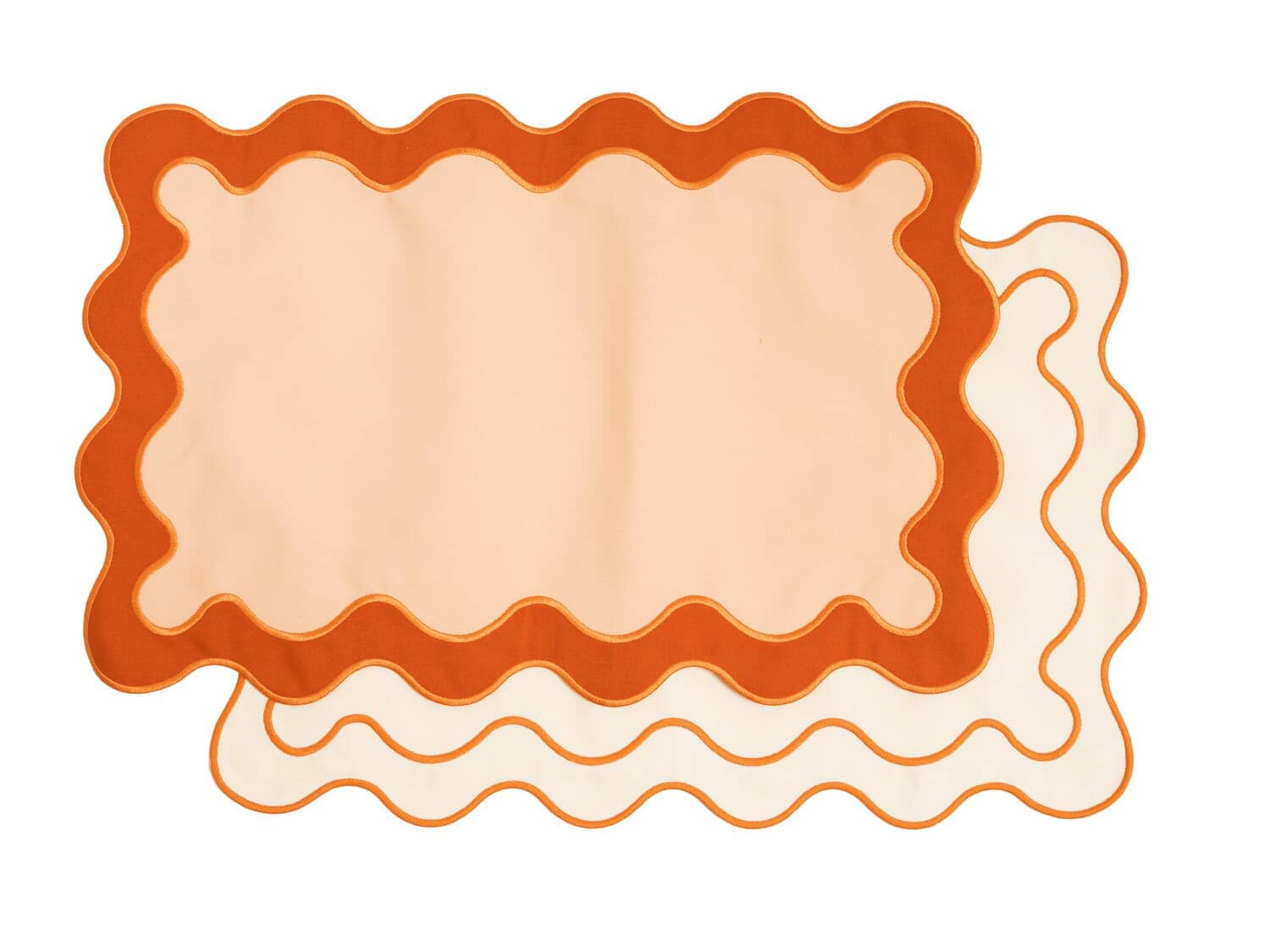 front and back image of riviera pink placemat