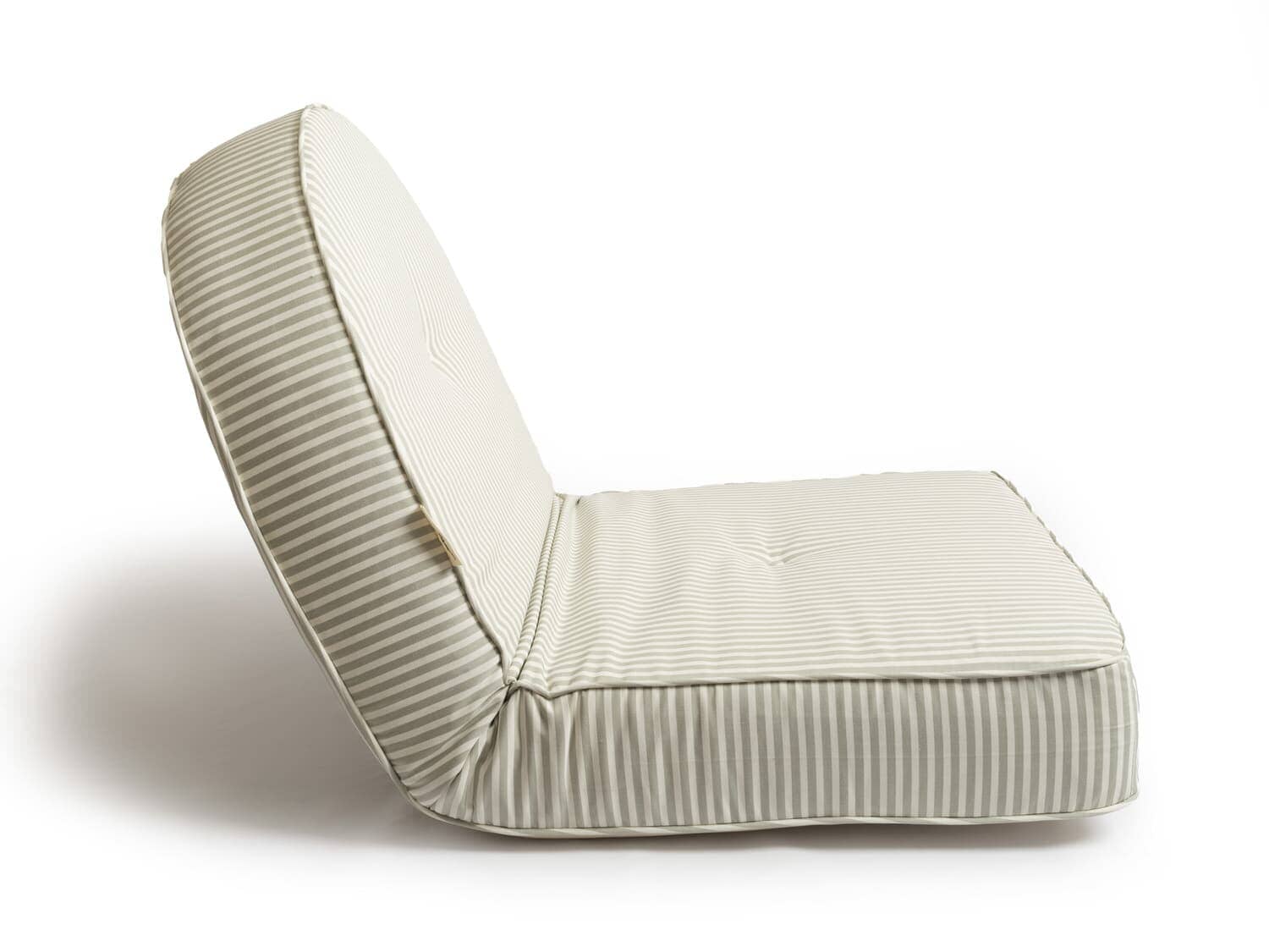 Studio image of sage reclining pillow lounger