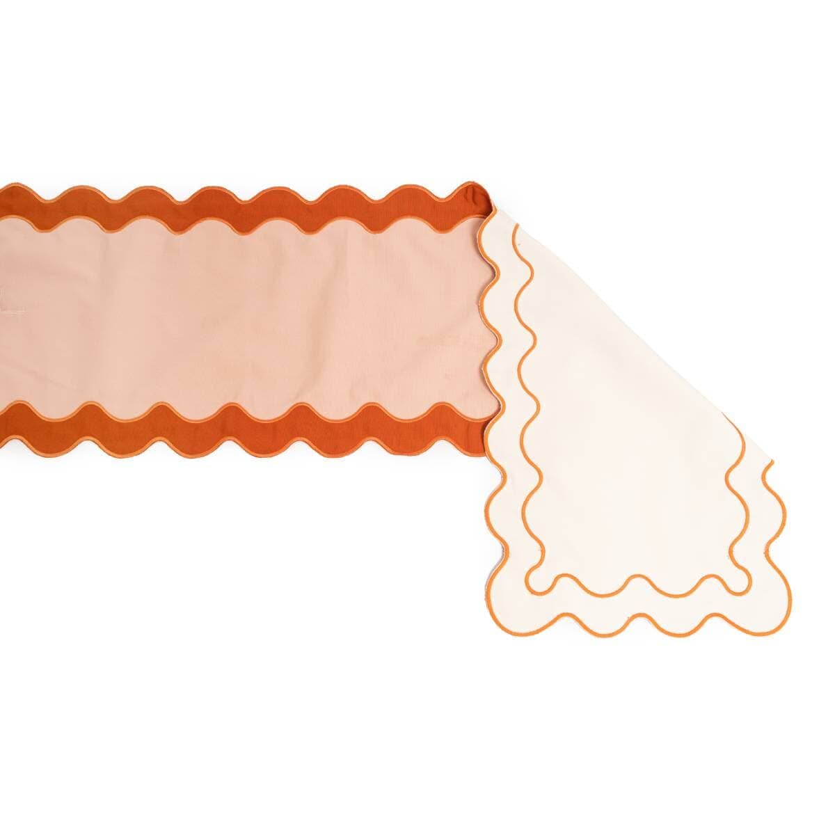 studio image of riviera pink table runner