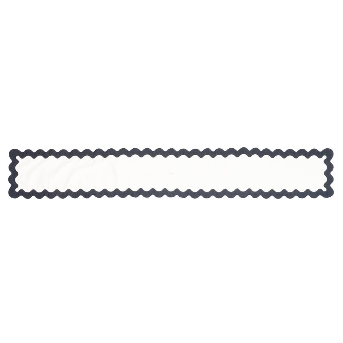 studio image of riviera white table runner
