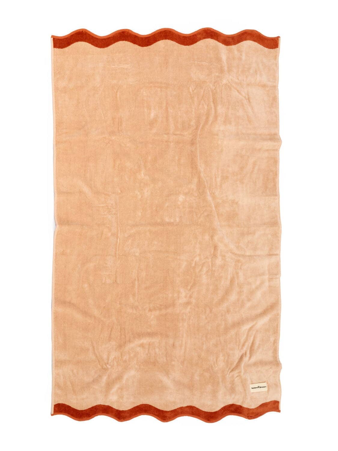 Studio image of riviera pink beach towel.