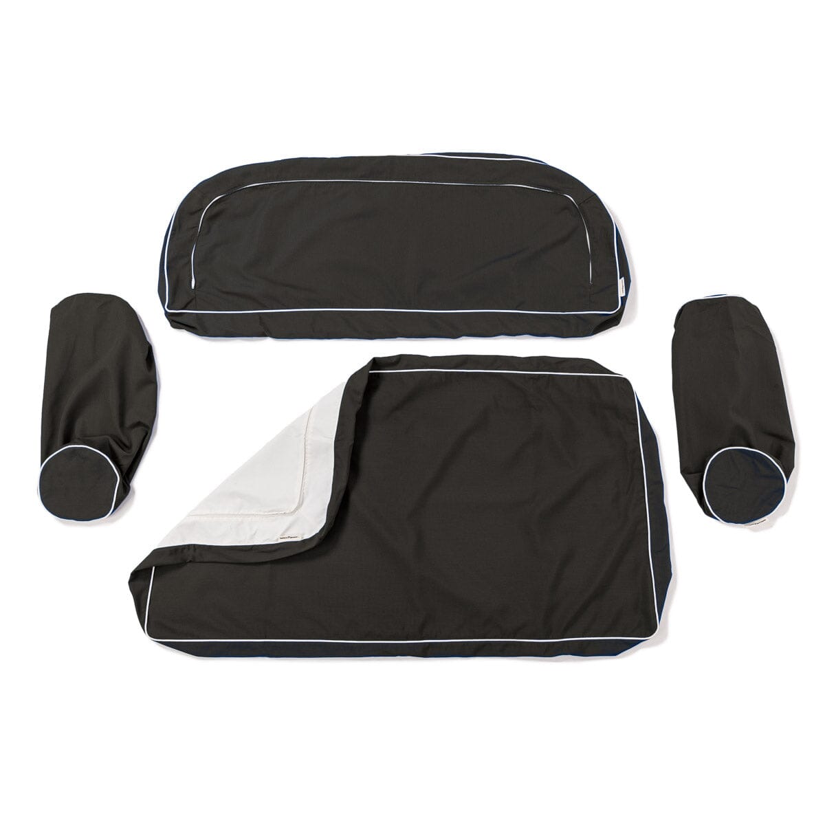 The Al Fresco Love Seat Slip Cover Set - Rivie Black Al Fresco Love Seat Slip Cover Set Business & Pleasure Co. 