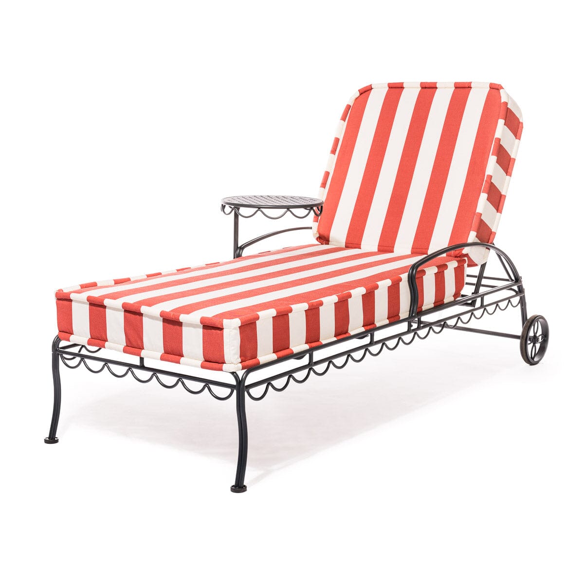 The Al Fresco Sun Lounger in Crew Le Sirenuse Stripe | Vintage Black Frame Bundle Business & Pleasure Co. 