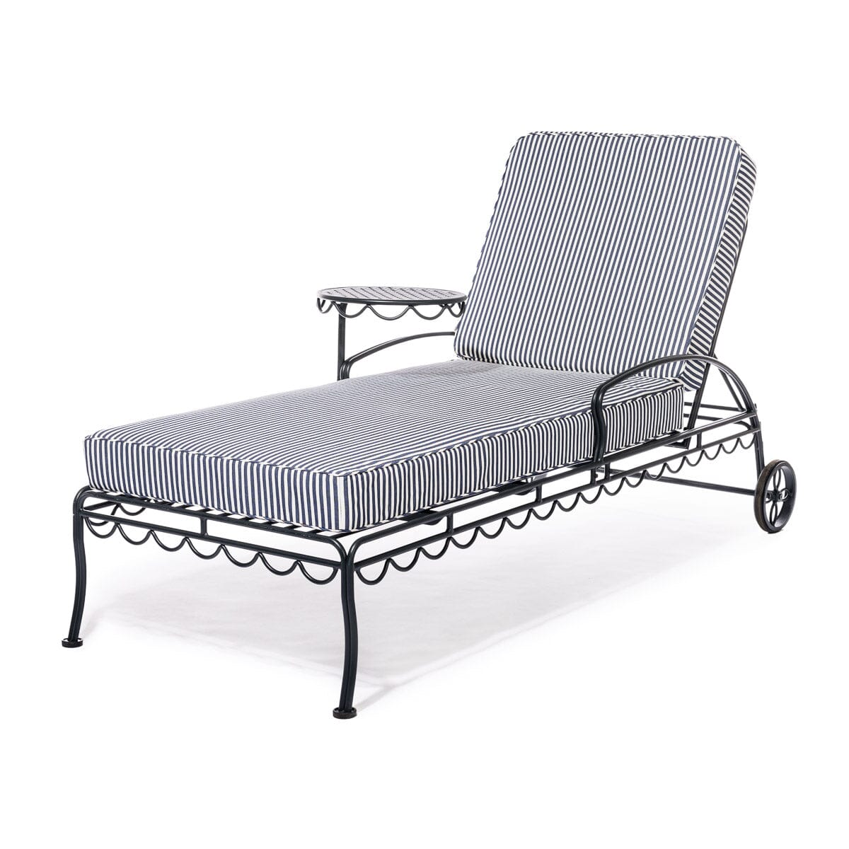 The Al Fresco Sun Lounger in Lauren's Navy Stripe | Vintage Black Frame Bundle Business & Pleasure Co. 