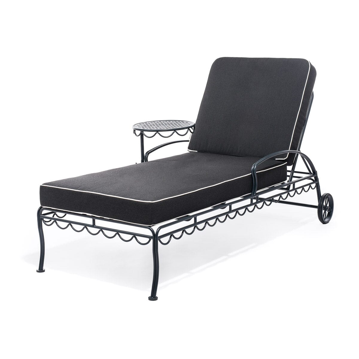 The Al Fresco Sun Lounger in Rivie Black | Vintage Black Frame Bundle Business & Pleasure Co. 