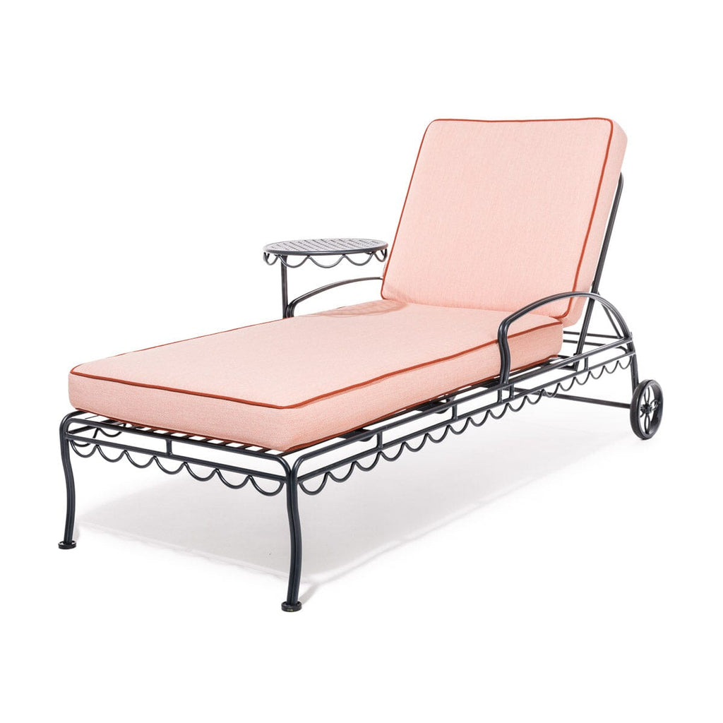 The Al Fresco Sun Lounger in Rivie Pink | Vintage Black Frame Bundle Business & Pleasure Co. 
