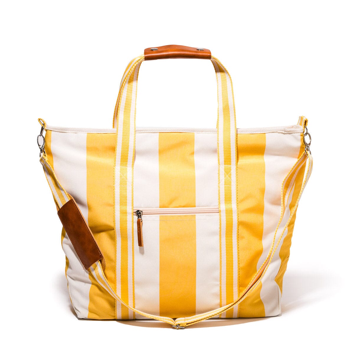 The Cooler Tote Bag - Crew Mimosa Yellow Stripe Cooler Tote Business & Pleasure Co. 