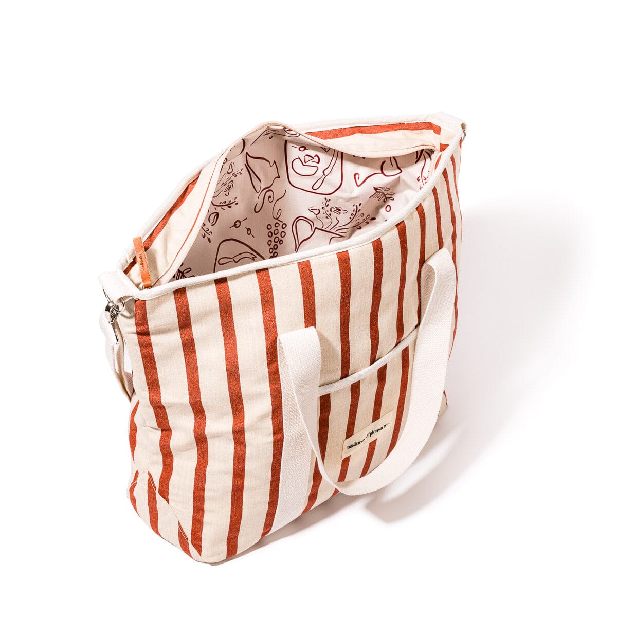 The Cooler Tote Bag - Monaco Le Sirenuse Stripe Cooler Tote Business & Pleasure Co. 