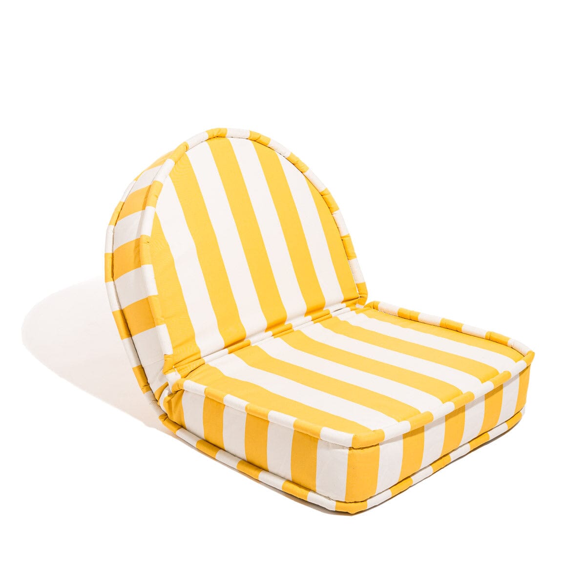 The Reclining Pillow Lounger - Crew Mimosa Yellow Stripe Reclining Lounger Business & Pleasure Co. 