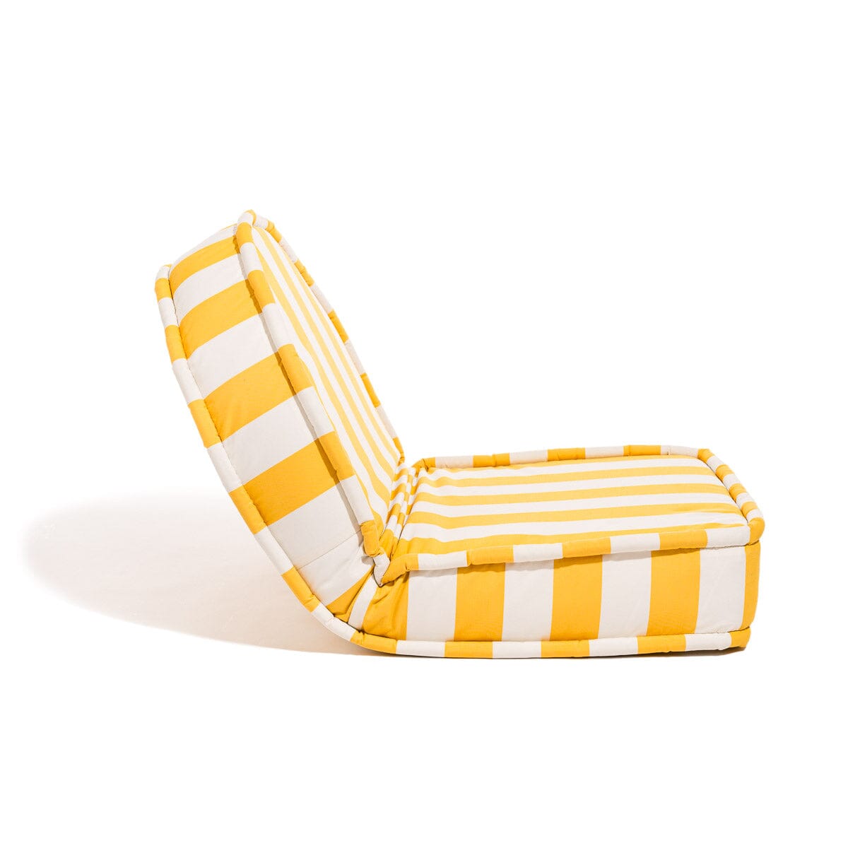 The Reclining Pillow Lounger - Crew Mimosa Yellow Stripe Reclining Lounger Business & Pleasure Co. 